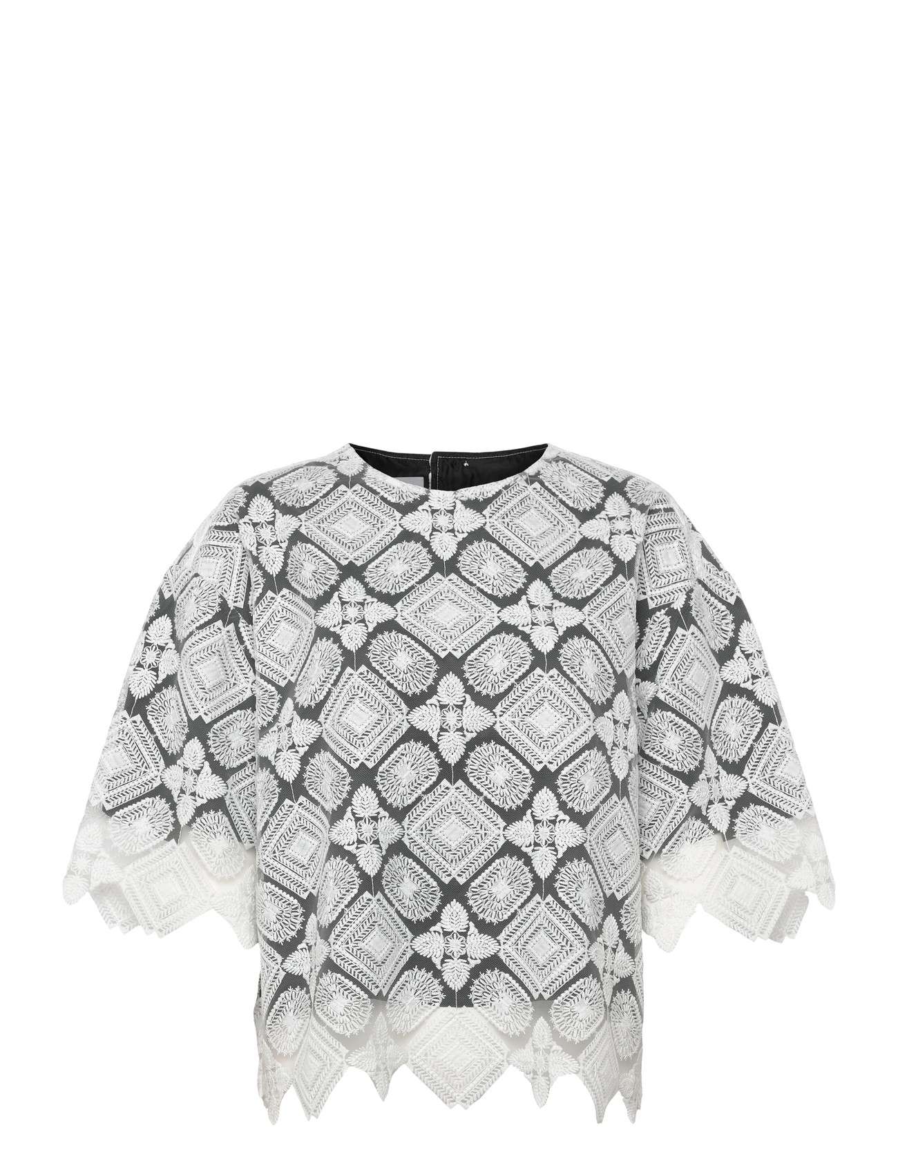 NAJA LAUF Lejse Bluse Weiß Embroidery Weiß - 38 - Damen