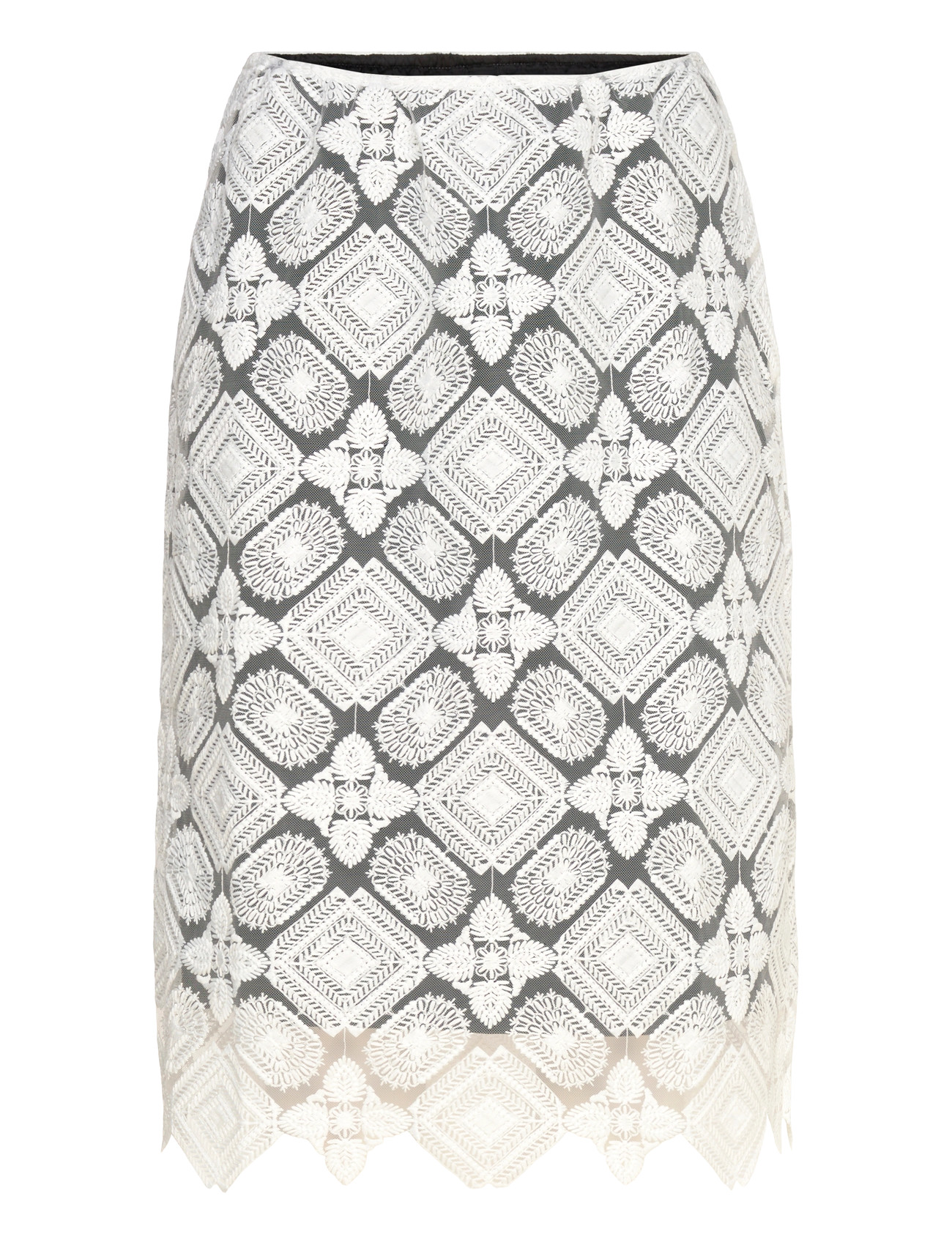 NAJA LAUF Maria Rock Weiß Embroidery Weiß - 34 - Damen