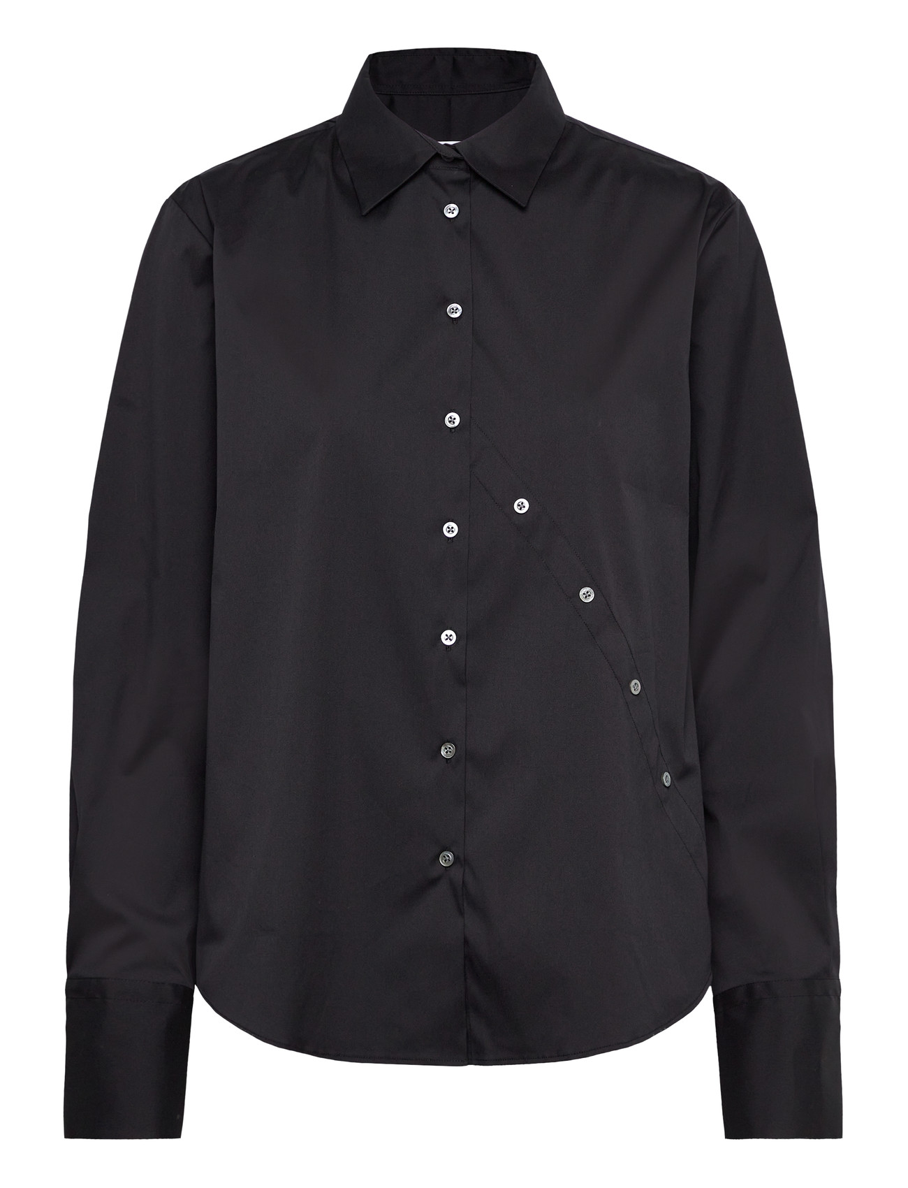 NAJA LAUF Ellis Shirt Fancy Poplin Schwarz - 34 - Damen