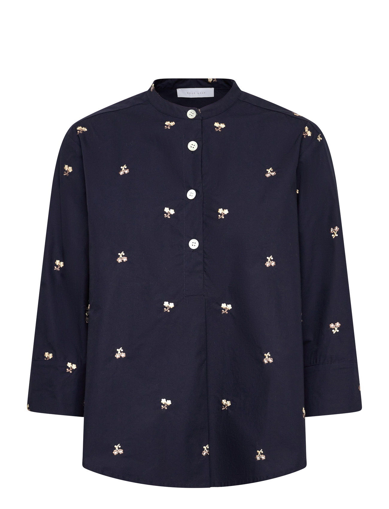 NAJA LAUF Tinka Shirt Bestickt Flower Navy - 32 - Damen