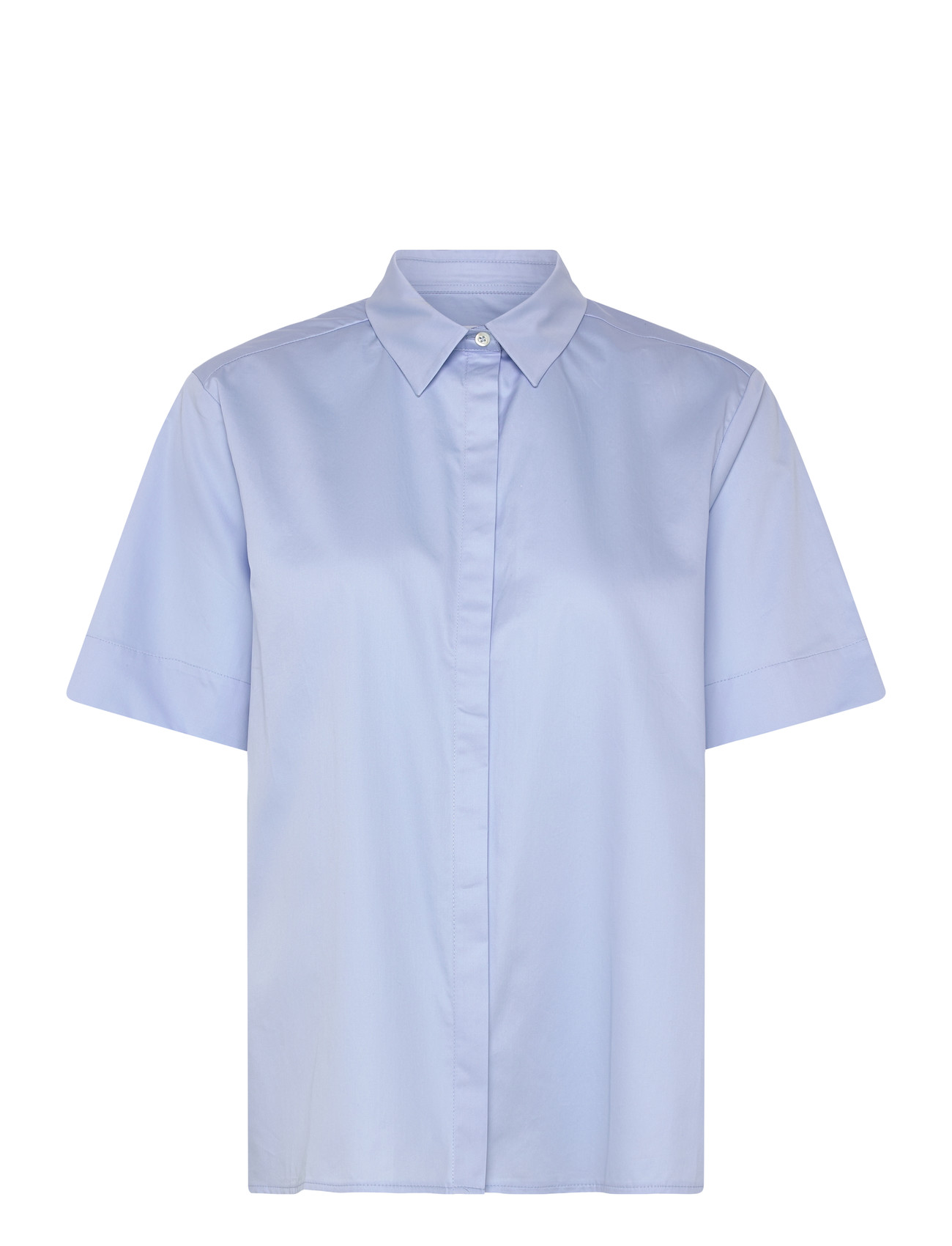 Naja Lauf Tali Shirt Cotton Sateen, 38, Blue, Skjorter > Kortærmede, Dame
