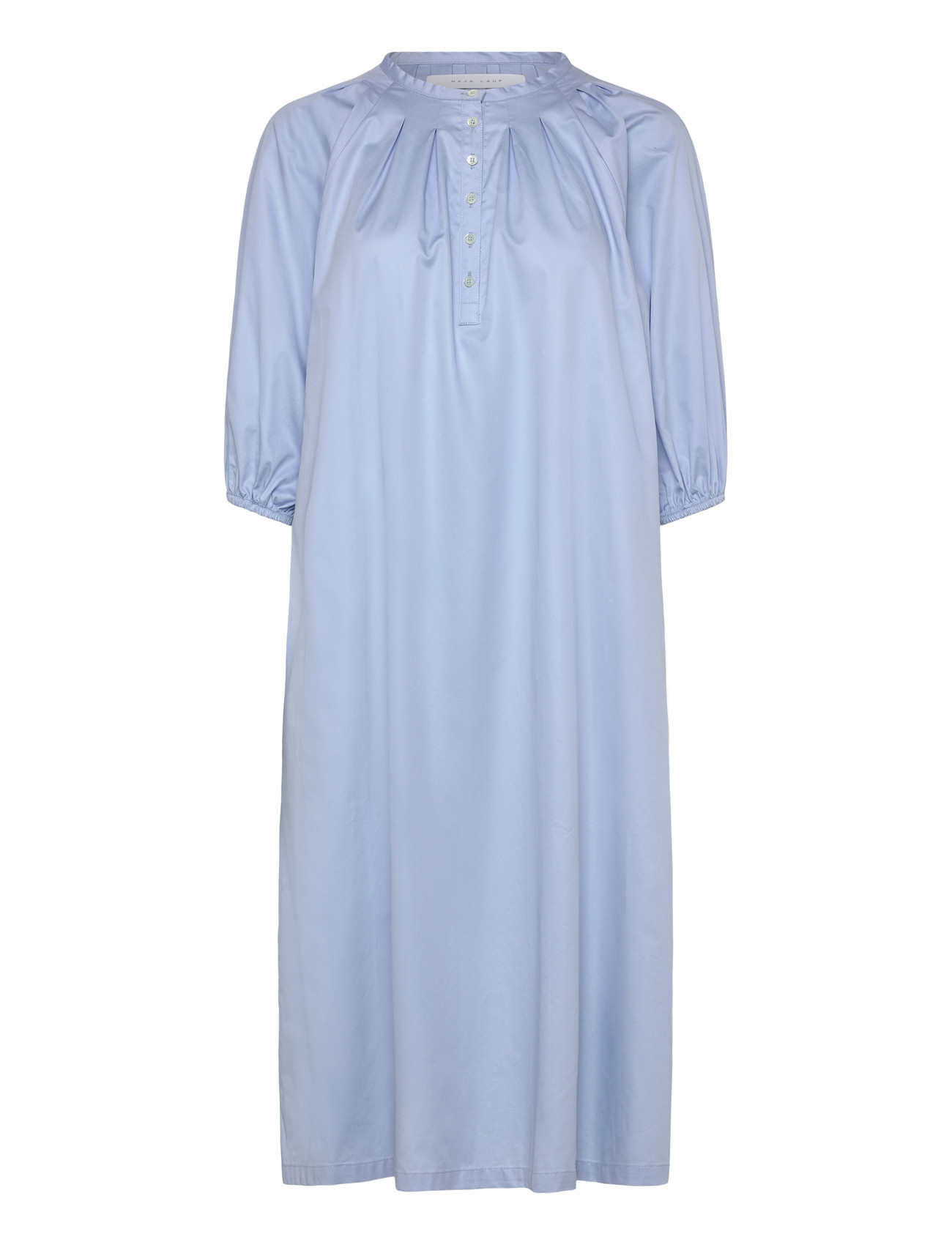 NAJA LAUF Nicole Kleid Baumwolle Sateen Blau - 40 - Damen