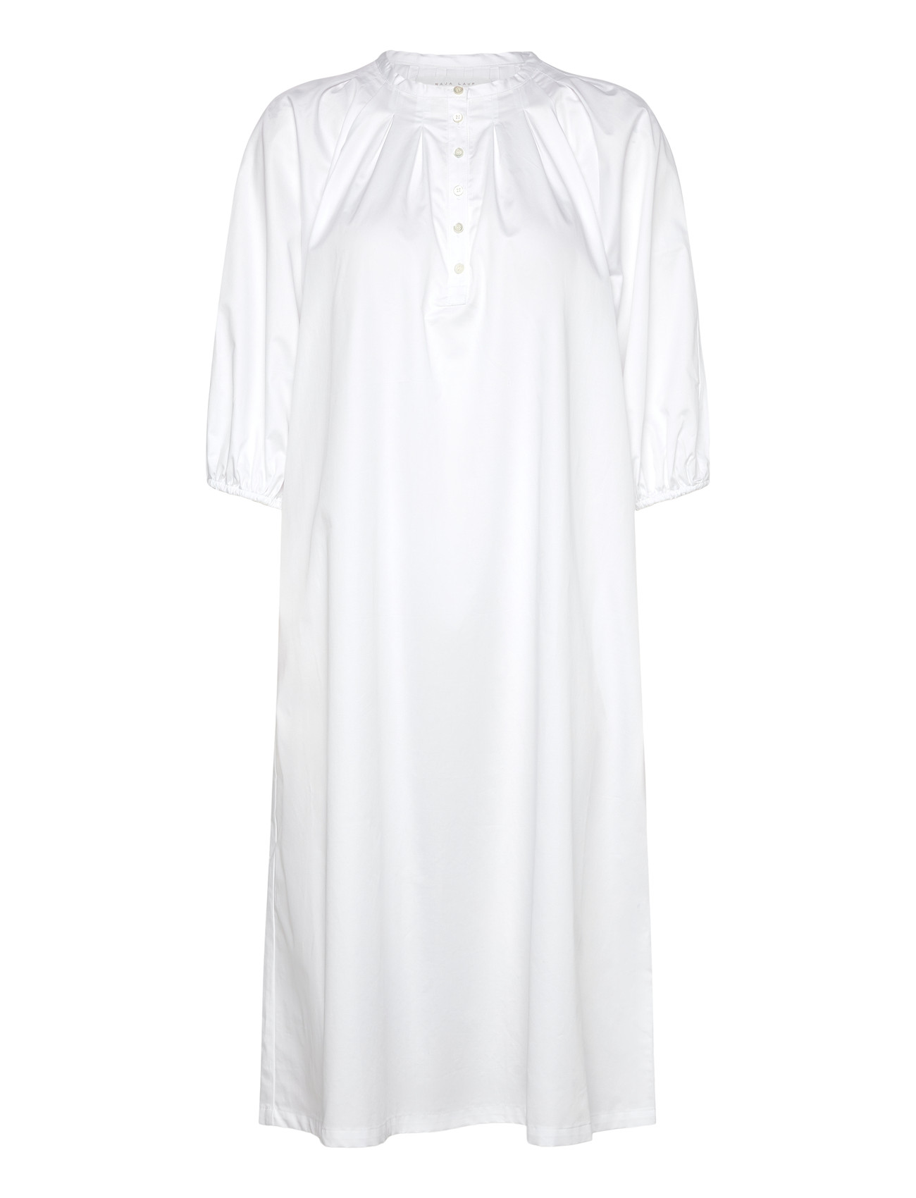 NAJA LAUF Nicole Kleid Baumwolle Sateen Weiß - 40 - Damen