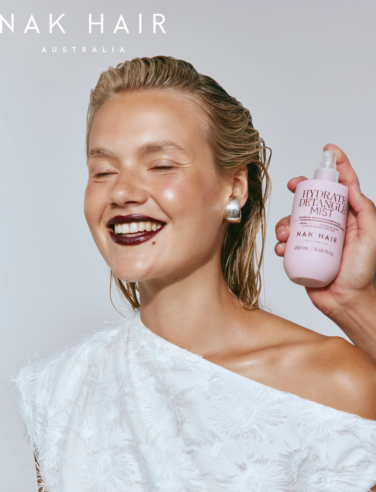 NAK HAIR Hydrate Detangle Mist, 250 ml, Nude, Styling > Hårtæpper, Dame