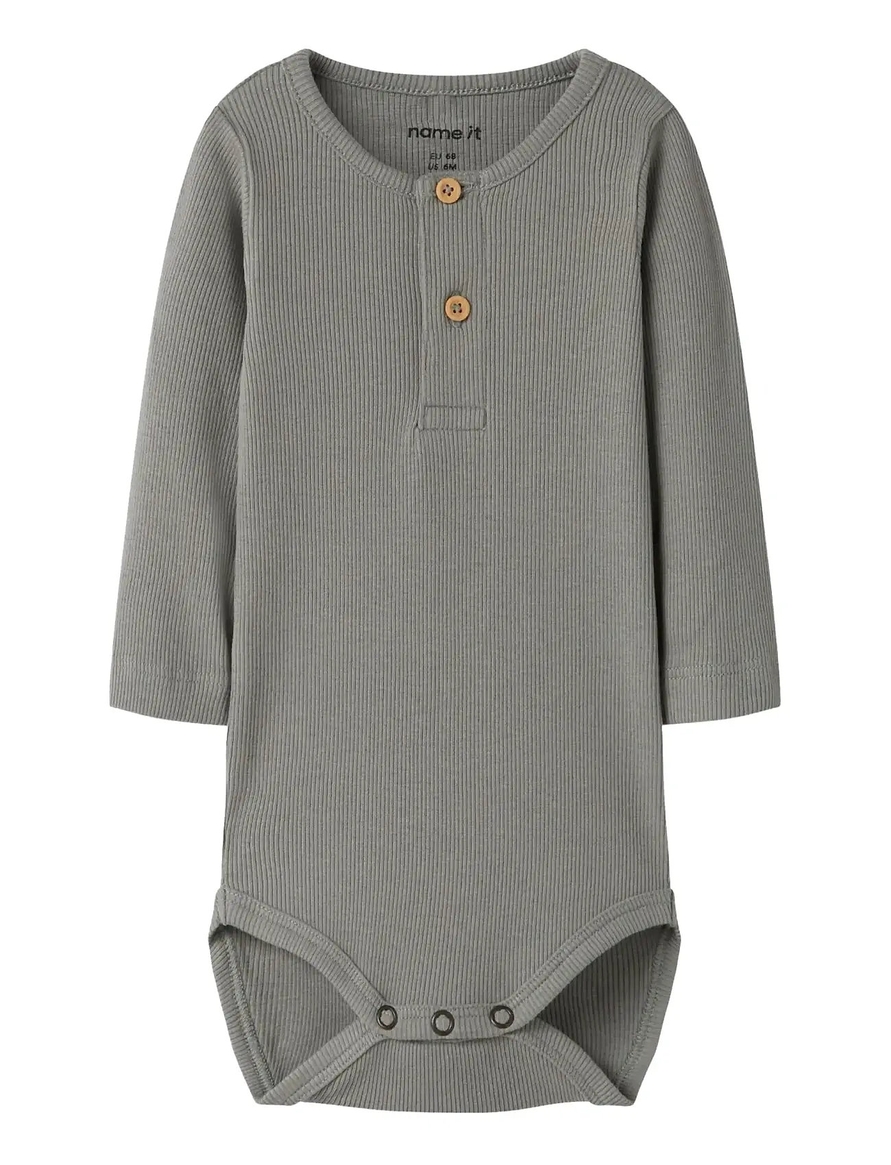 name it Nbmkab Ls Body Noos, 62, Grey, Bodys > Langærmede, Børn