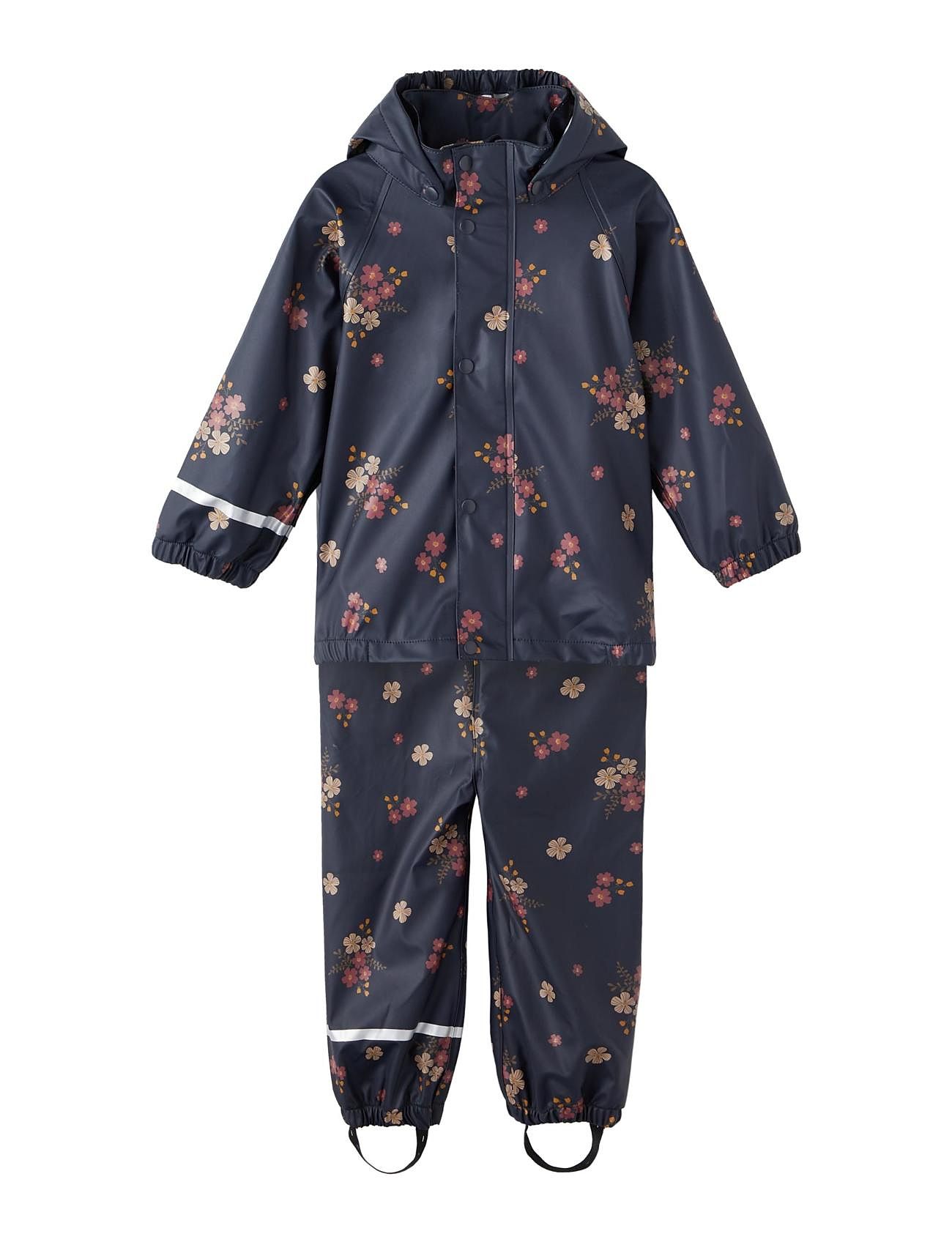 Nmfdry Rain Set Flower Fo Noos Outerwear Coveralls Rainwear Coveralls Multi/patterned Name It
