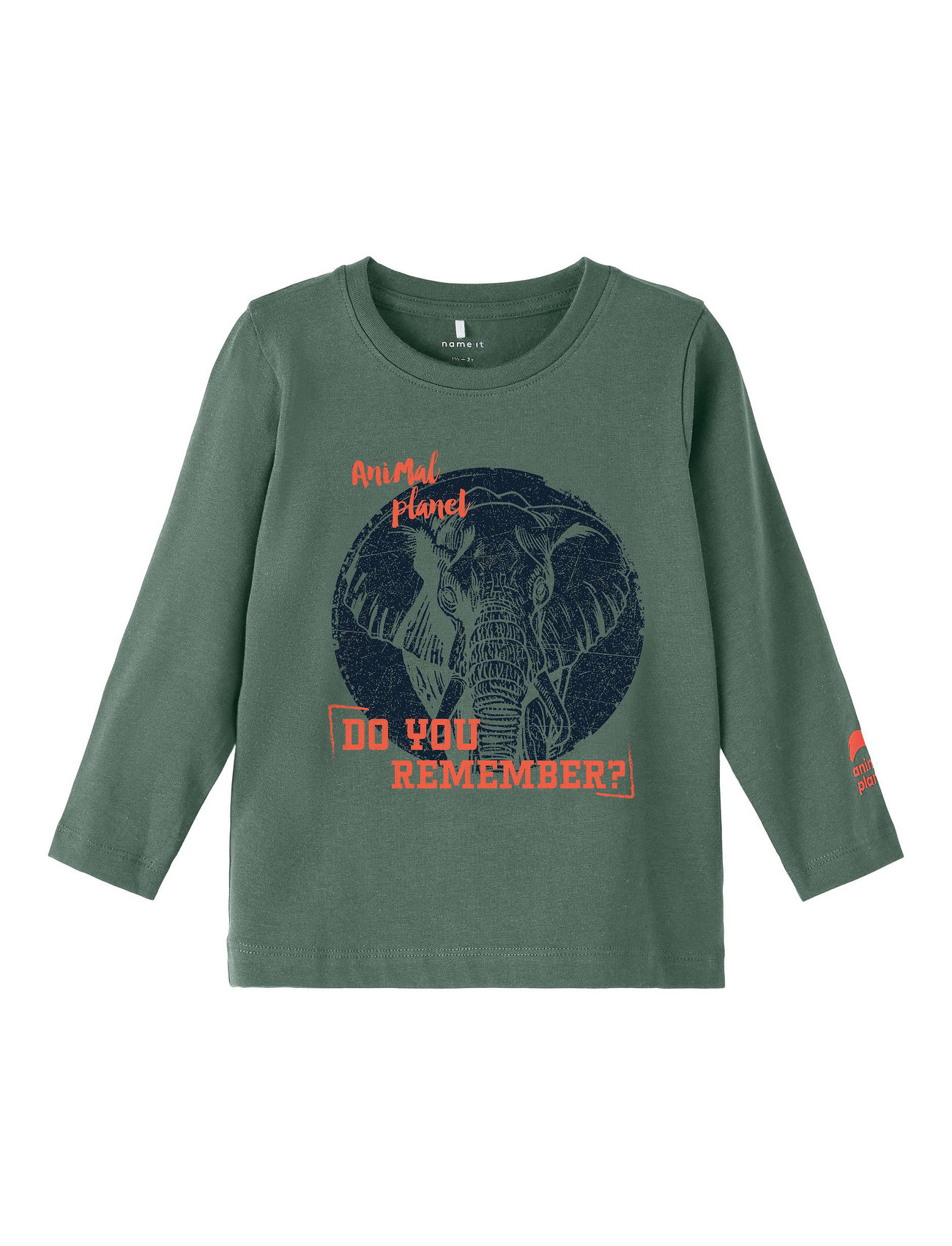 Nmmjang Animalplanet Ls Top Box Bfu T-shirts Long-sleeved T-shirts Grön Name It