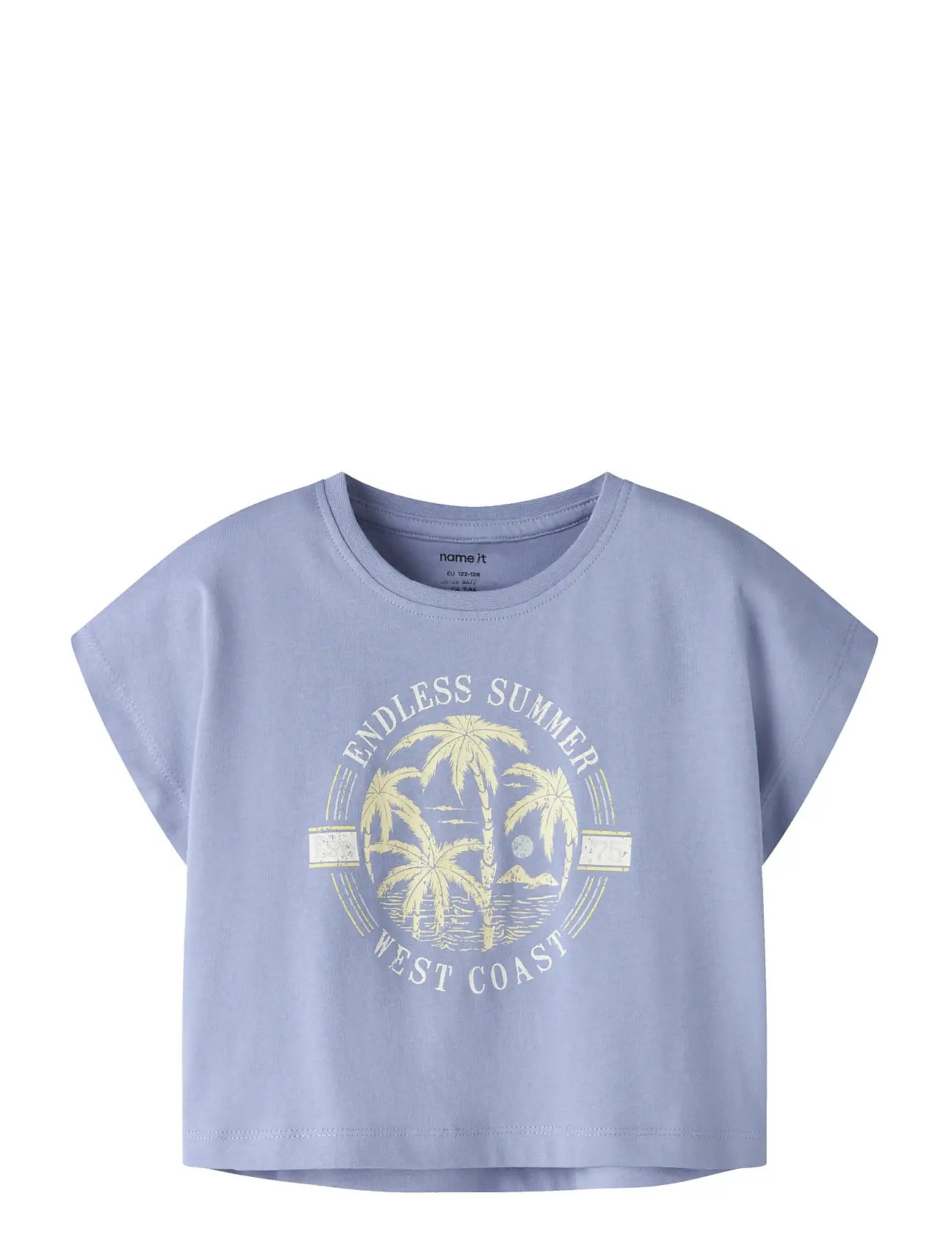 NAME IT Nkfvilma Capsl Crop Oberteil F1 Noos Blau - 116 - Kinder