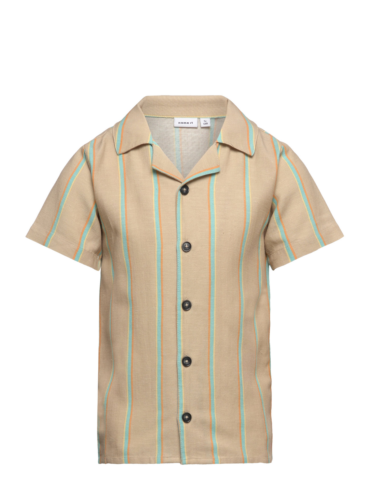 Nmmhesimon Ss Shirt Tops Shirts Short-sleeved Shirts Multi/patterned Name It