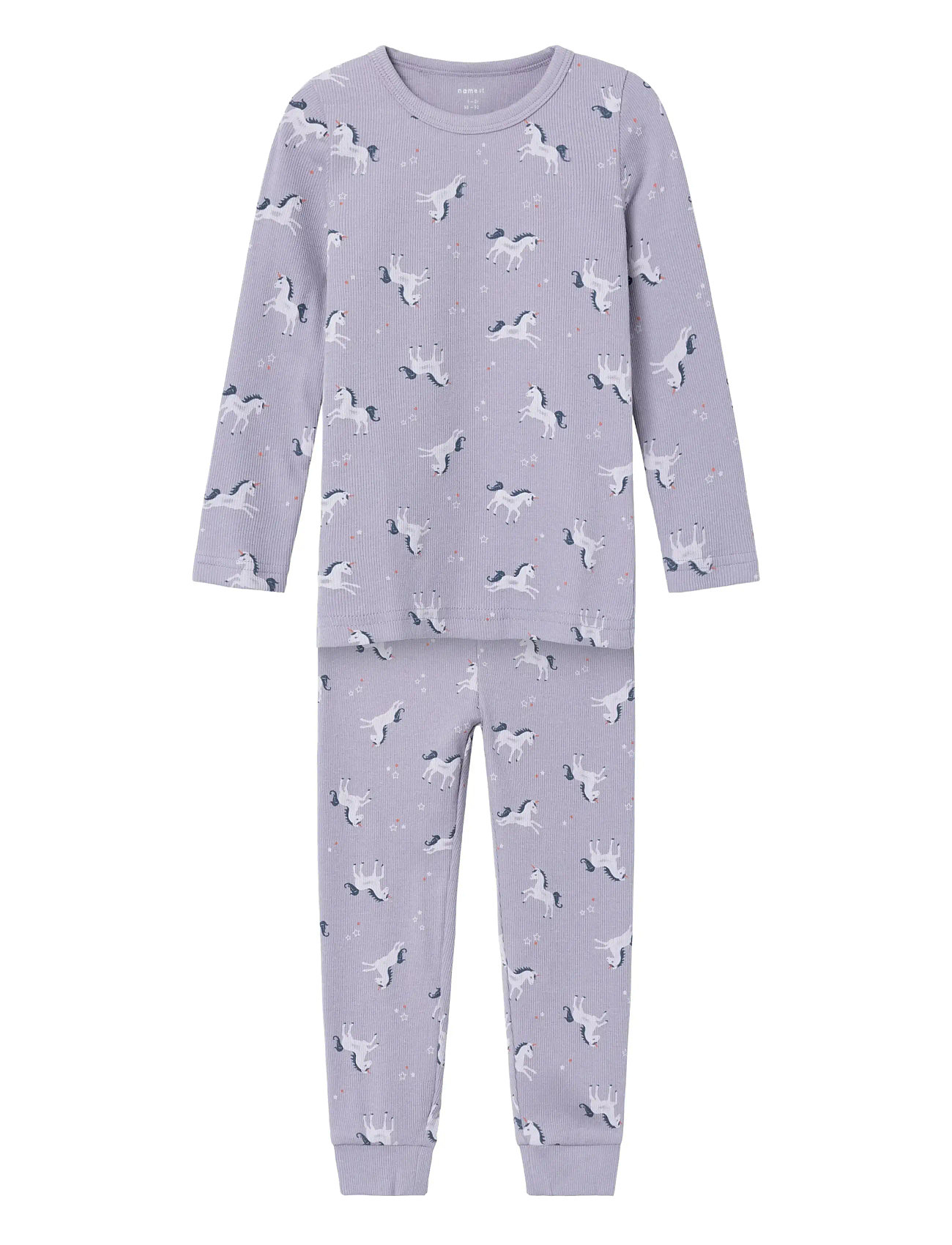 Nmfnightset Lavender Unicorn Rib Noos Purple Name It