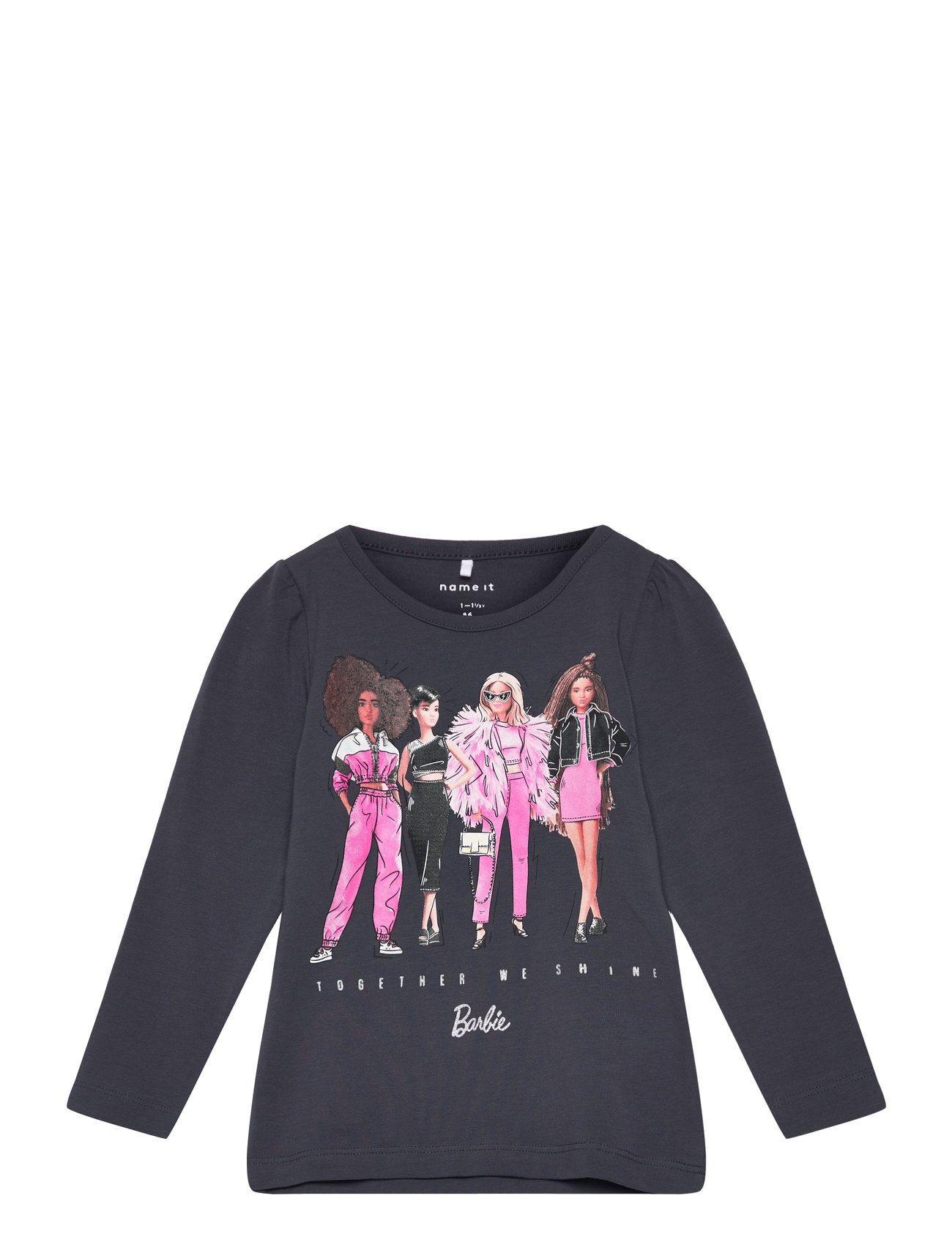 Nmfalina Barbie Ls Top Box Sky Tops T-shirts Long-sleeved T-Skjorte Navy Name It