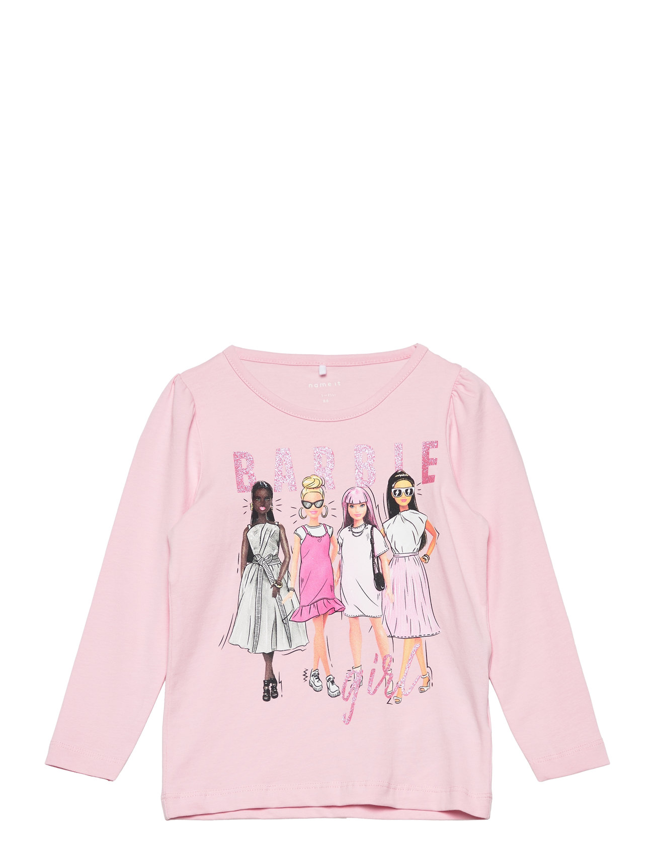 Nmfalina Barbie Ls Top Box Sky Tops T-shirts Long-sleeved T-Skjorte Pink Name It