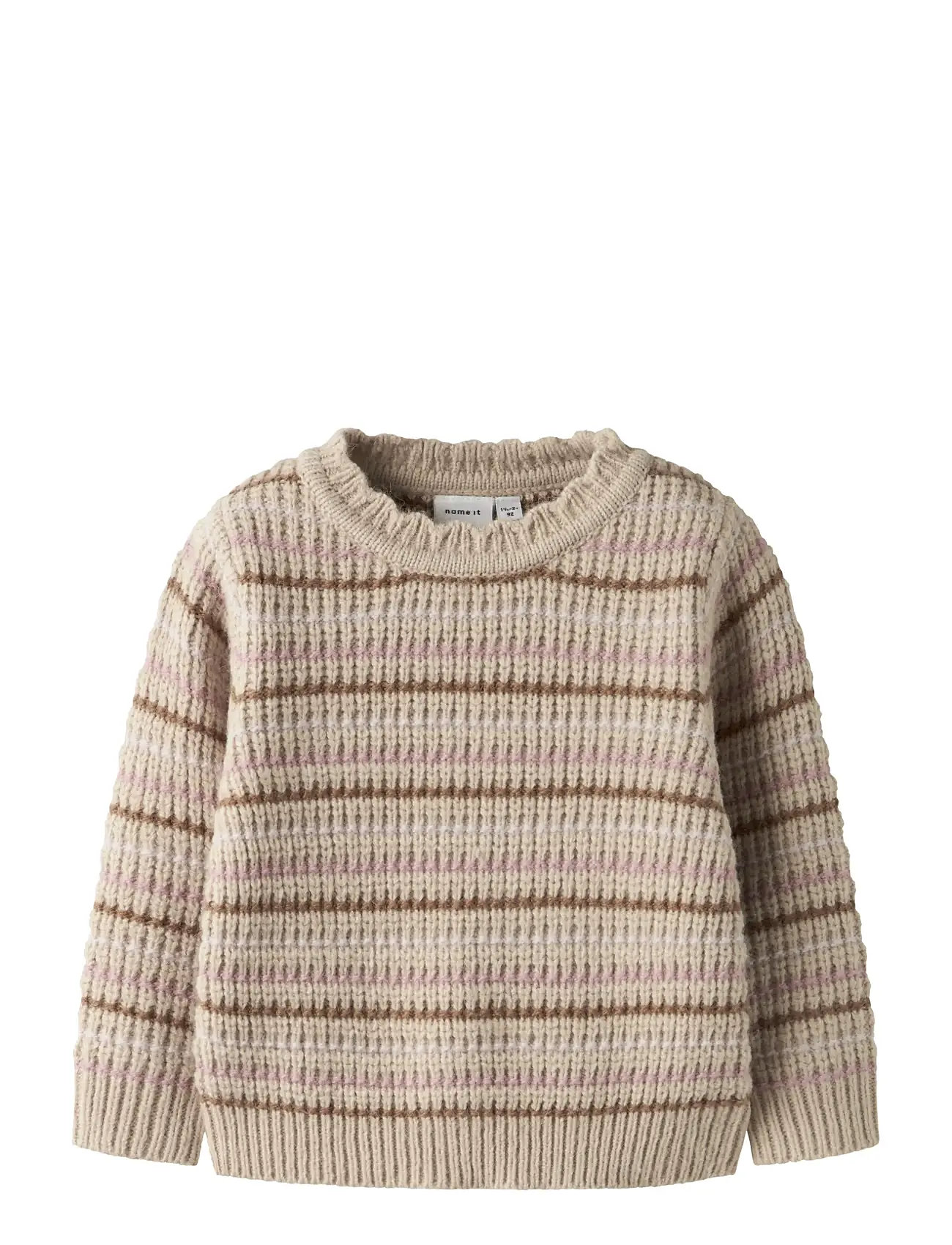 NAME IT Nmfbarille Ls Knit Beige - 122-128 - Kinder