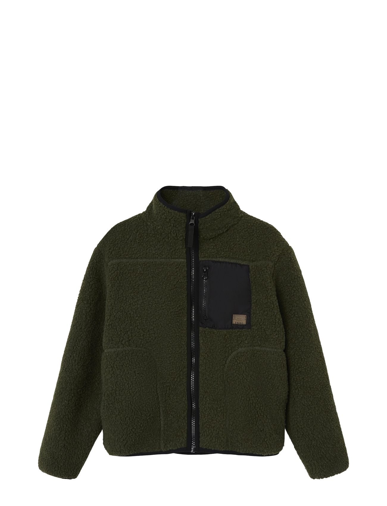 Nkmmagot Teddy Jacket Outerwear Fleece Outerwear Fleece Jackets Khaki Green Name It
