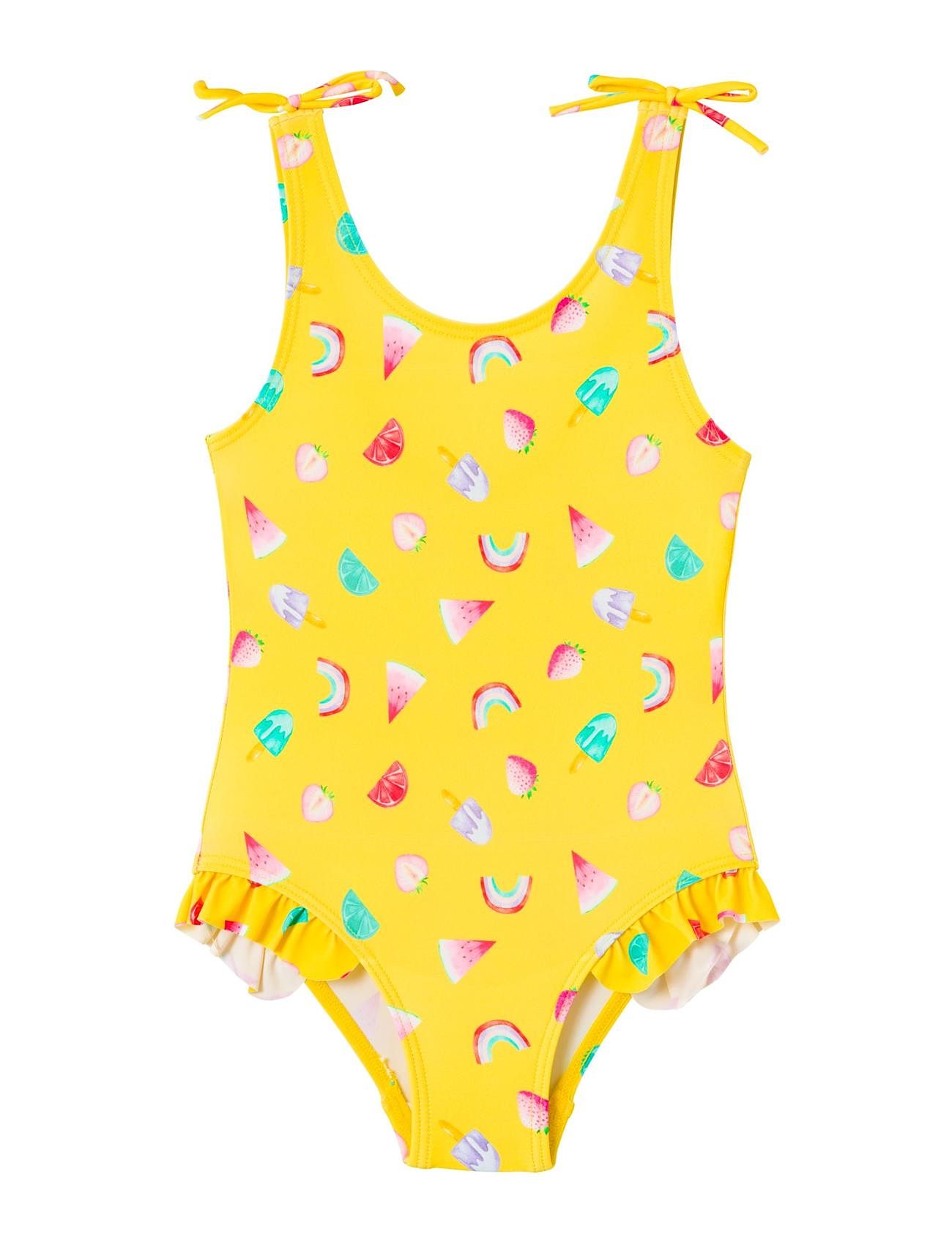 Nmfzulle Swimsuit Box Badedragt Badetøj Yellow Name It