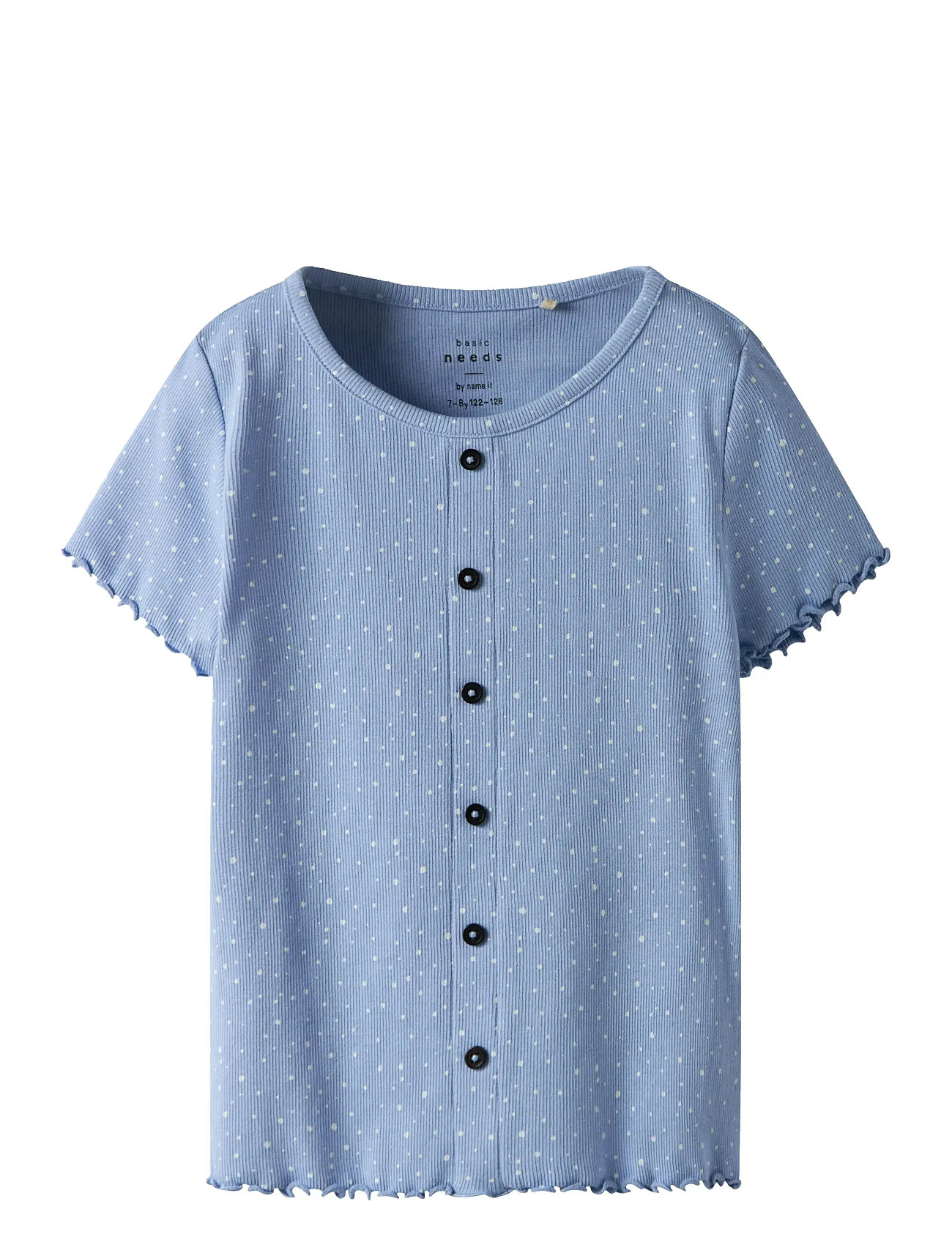 NAME IT Nkfvemia Aop Ss Slim Oberteil Blau - 116 - Kinder