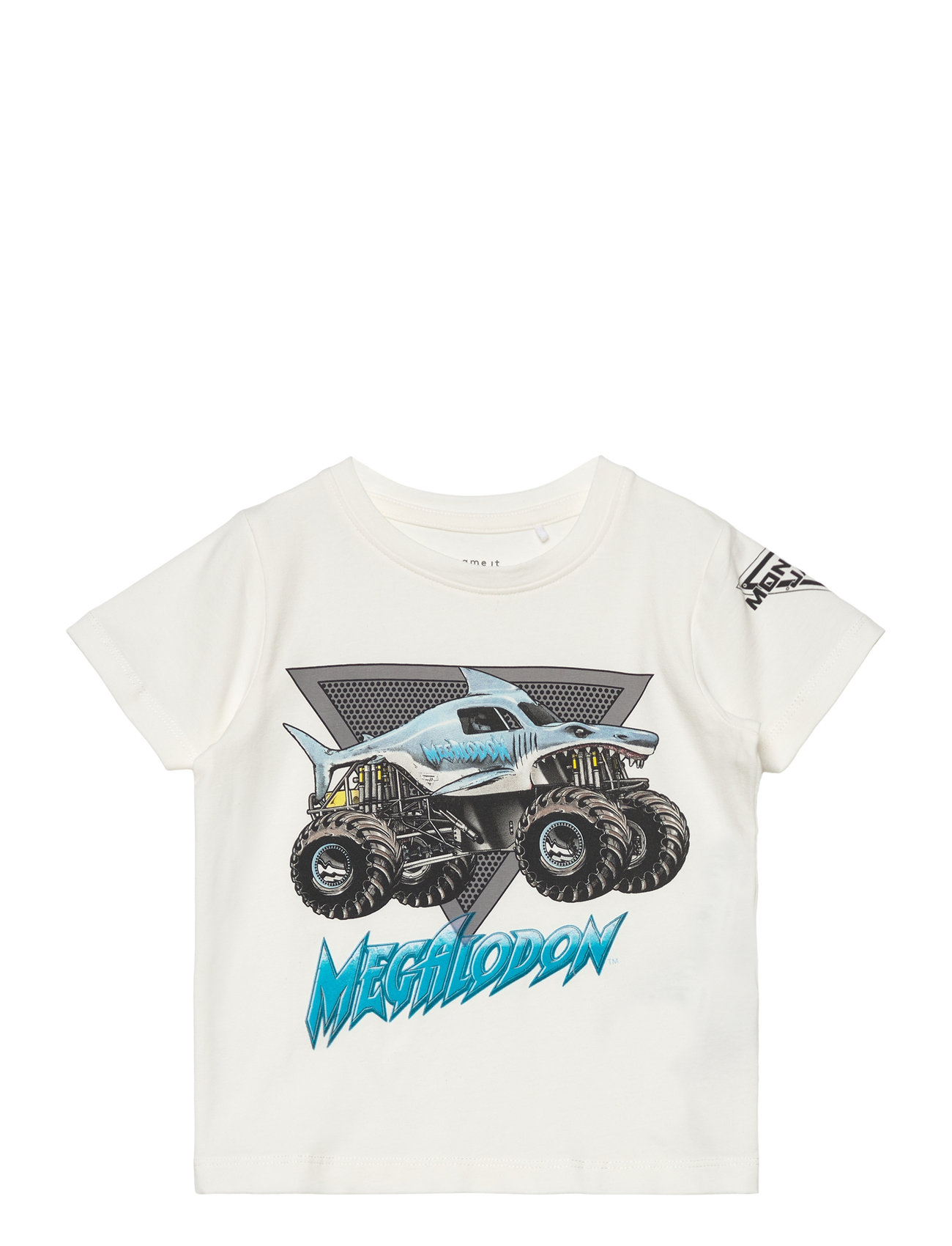 Nmmfeodor Monsterjam Ls Top Box Vde Tops T-Kortærmet Skjorte White Name It