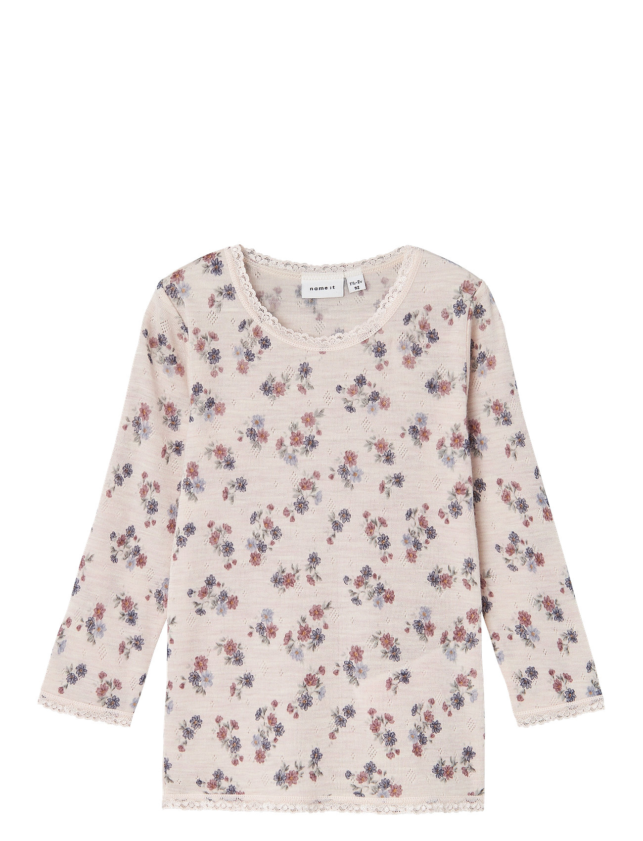 Nmfwang Wool Needle Ls Top Noos Purple Name It