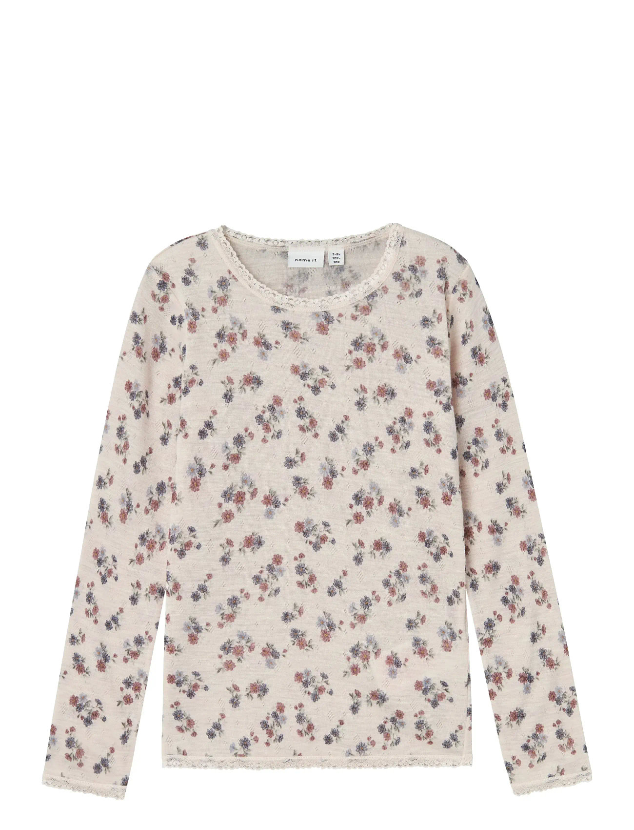 Nkfwang Wool Needle Ls Top Purple Name It