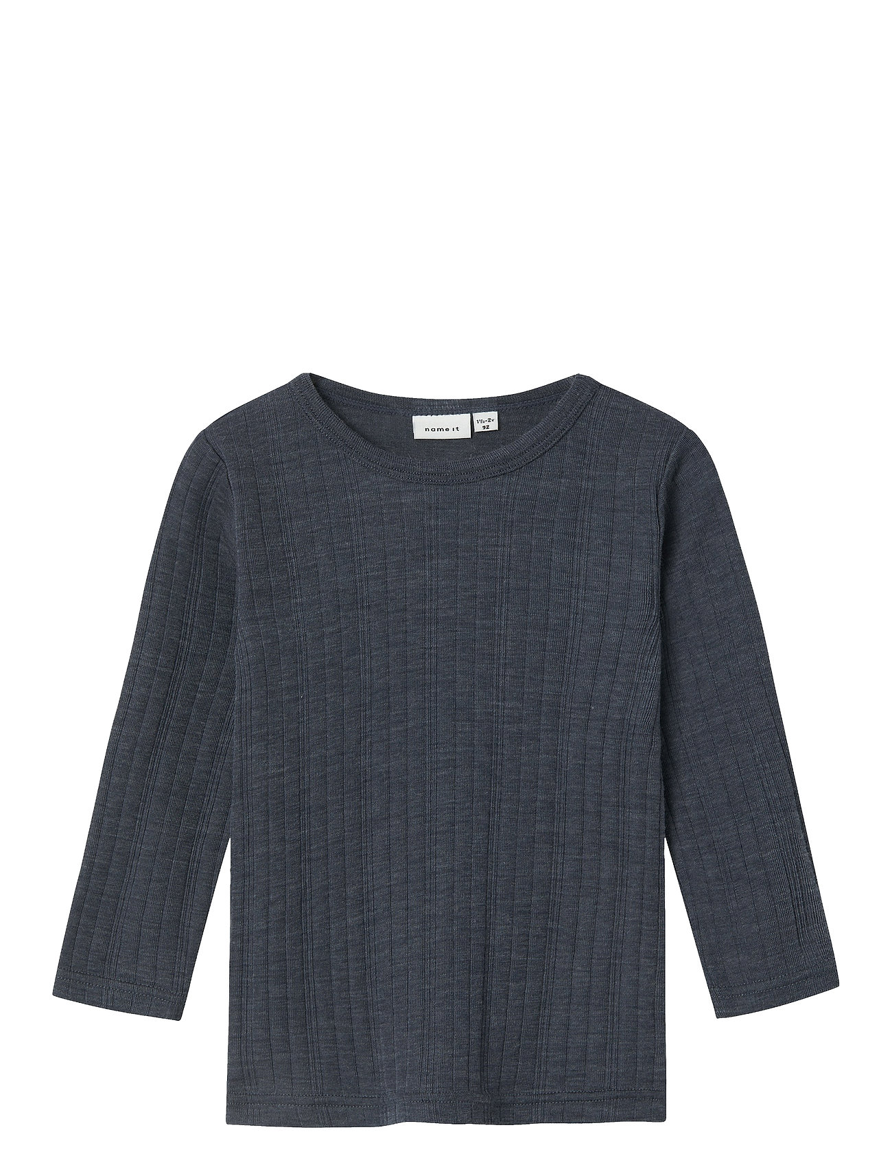 Nmmwang Wool Needle Ls Top Solid Noos Navy Name It