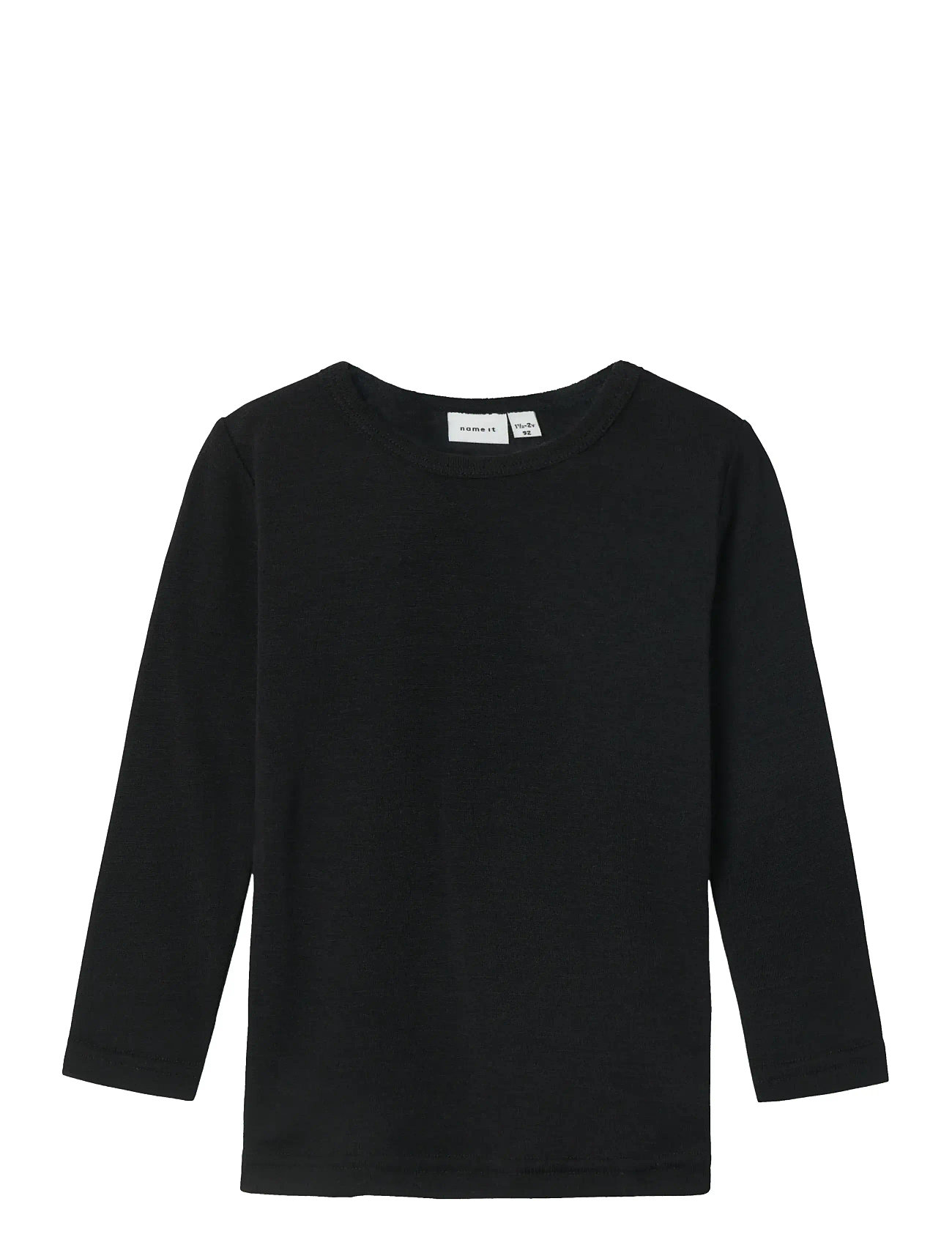 Nmmwang Wool Rib Ls Top Black Name It