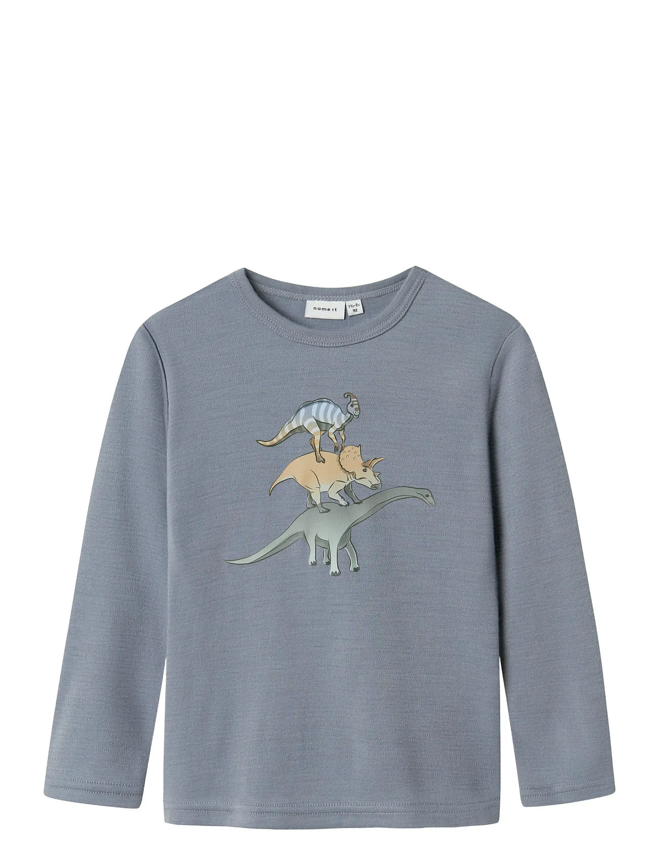 Nmmwillitus Wool Ls Top Noos Blue Name It