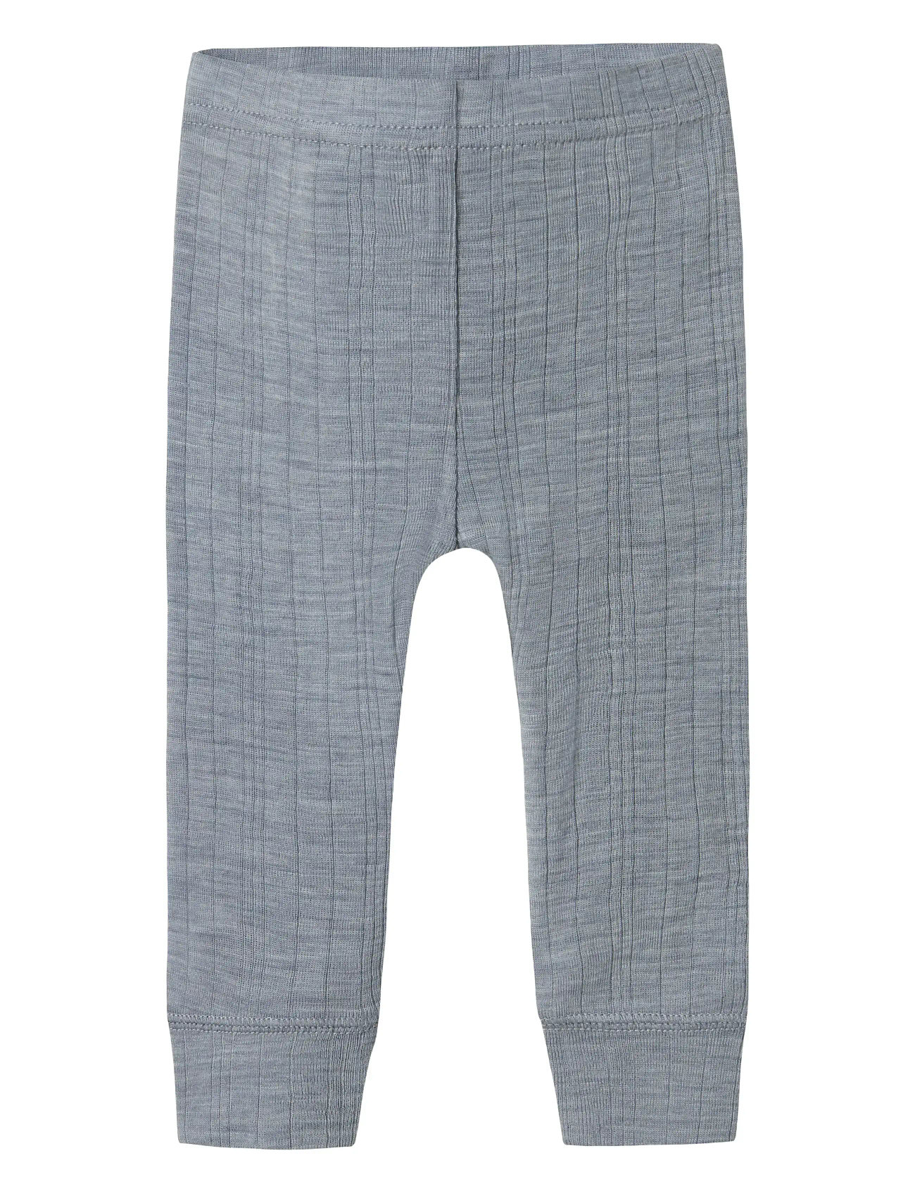 Nbmwang Wool Needle Longjohn Solid Noos Blue Name It