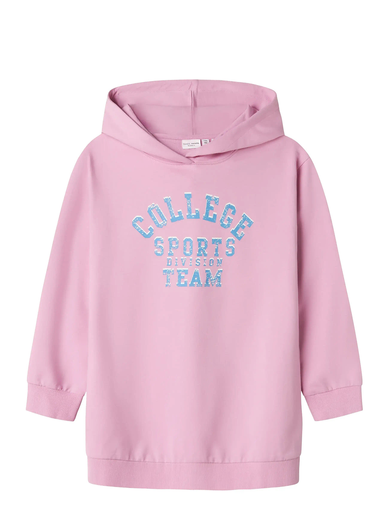 Nkfvalona Ls Long Boxy Sweat Wh Unb Pink Name It