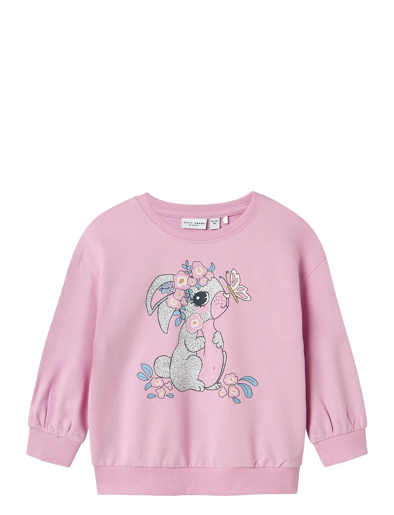 Nmfvalona Ls Long Boxy Sweat Unb Pink Name It