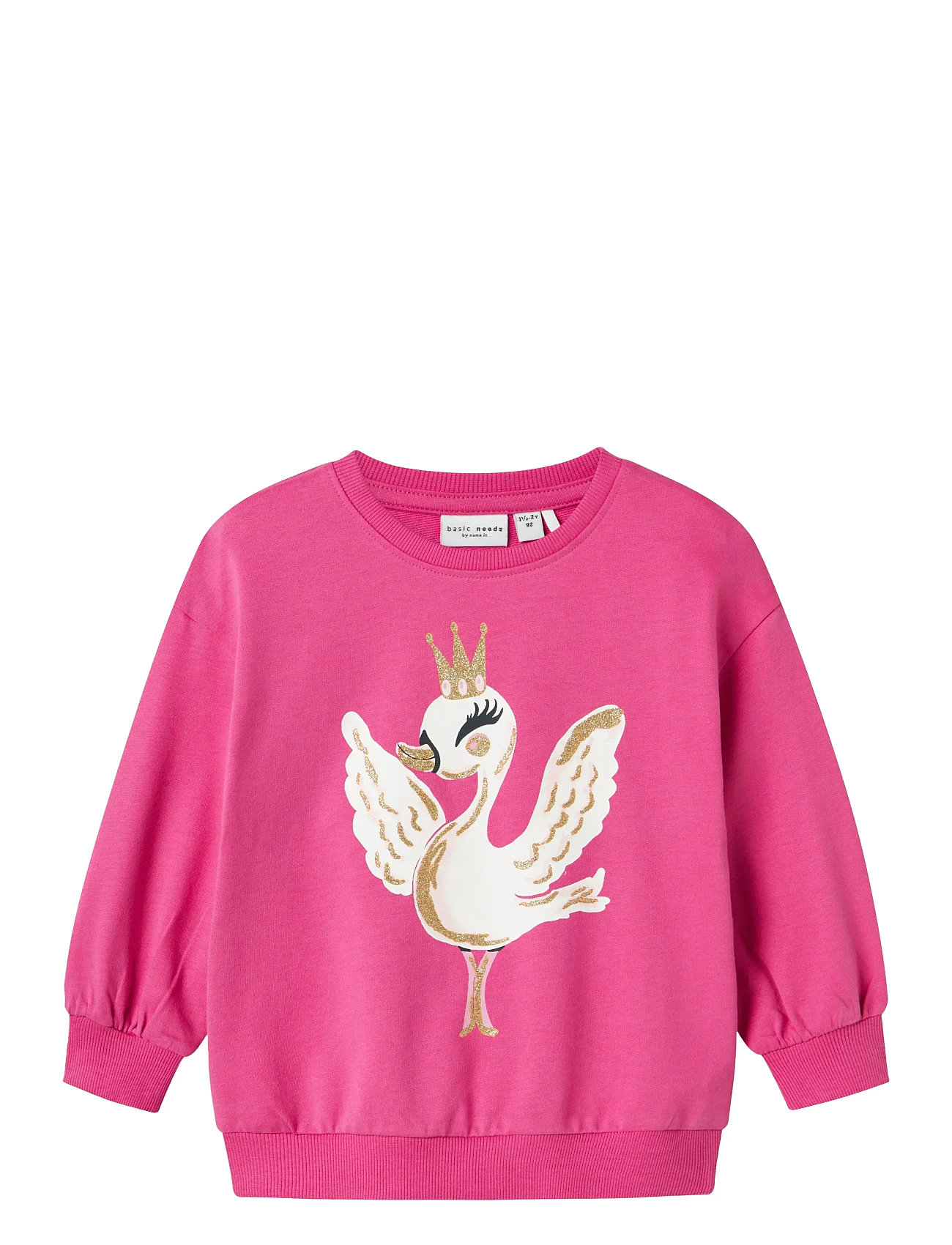 Nmfvalona Ls Long Boxy Sweat Unb Pink Name It 170483