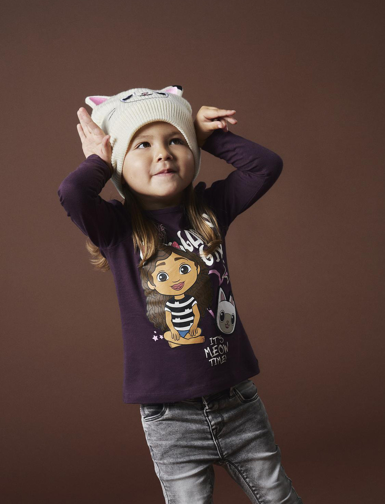 name it Nmfjuma Gabby Knit Hat Sky, 48/49, White, Huer > Beanie, Børn