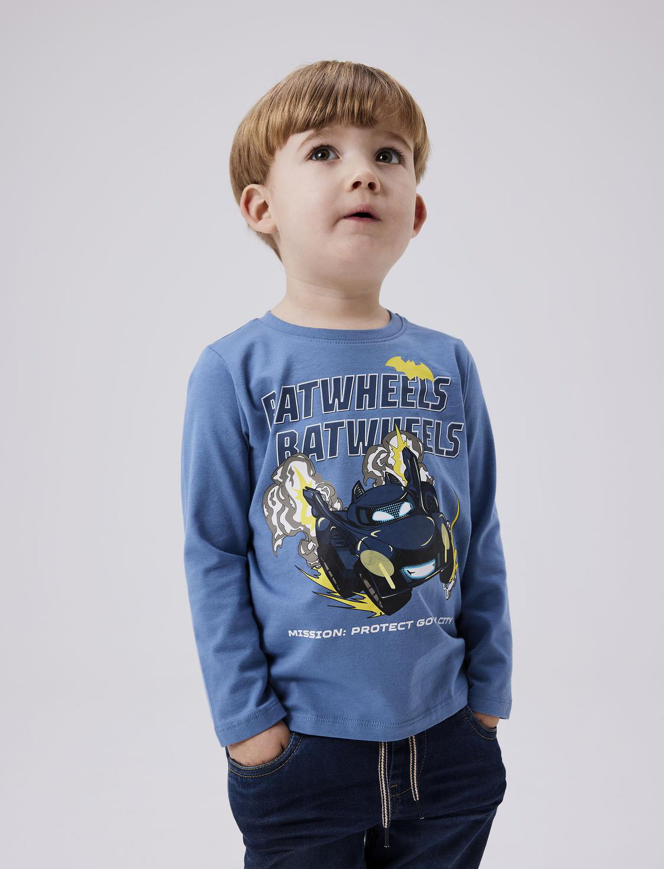 name it Nmmjatzy Batwheels Ls Top Noos Wab, 86, Blue, T-Shirts > Langærmede T-shirts, Børn