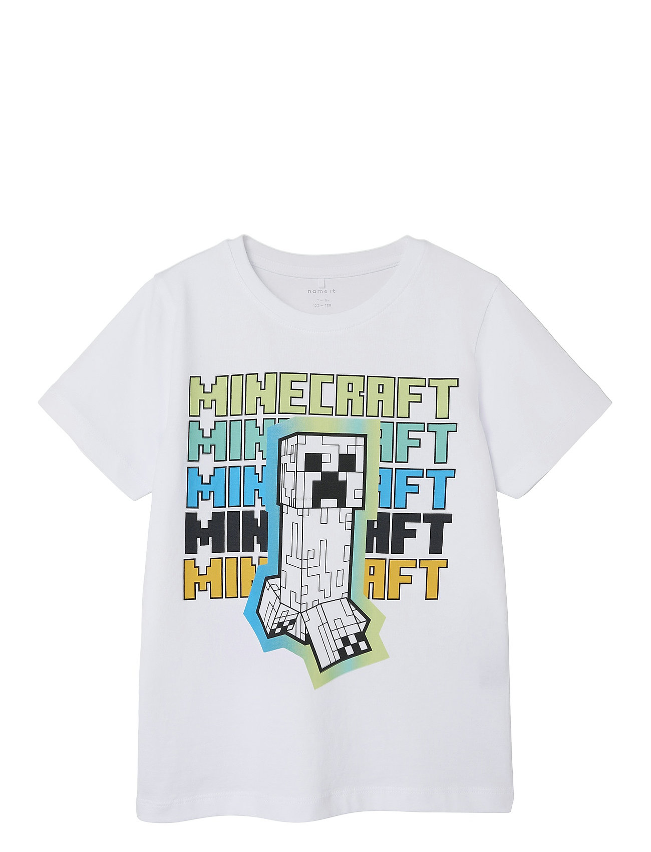 Nkmjin Minecraft Ss Top Box Noos Bfu Tops T-Kortærmet Skjorte White Name It