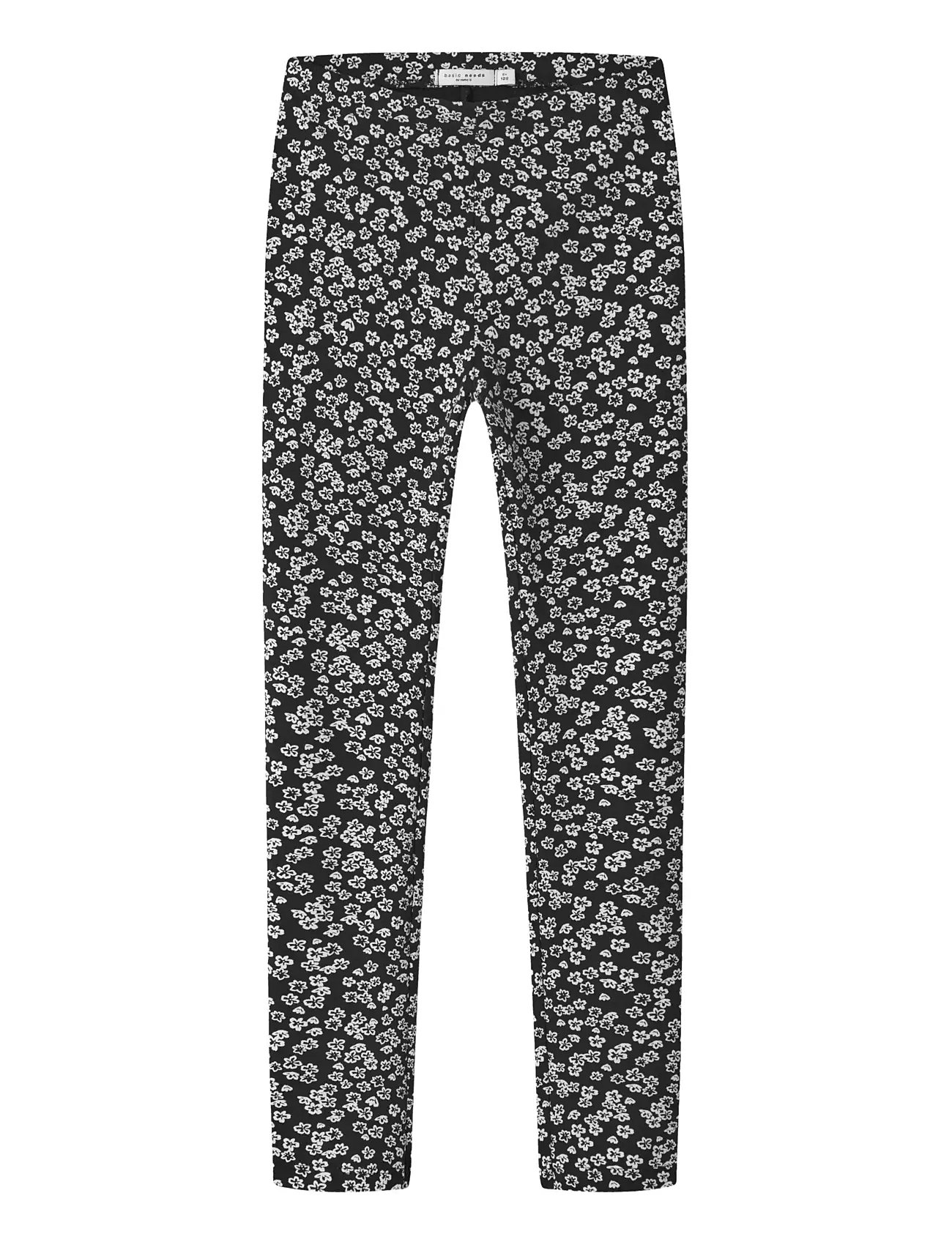 name it Nkfdavina Aop Swe Legging Bru, 128, Black, Underdele > Leggings, Børn