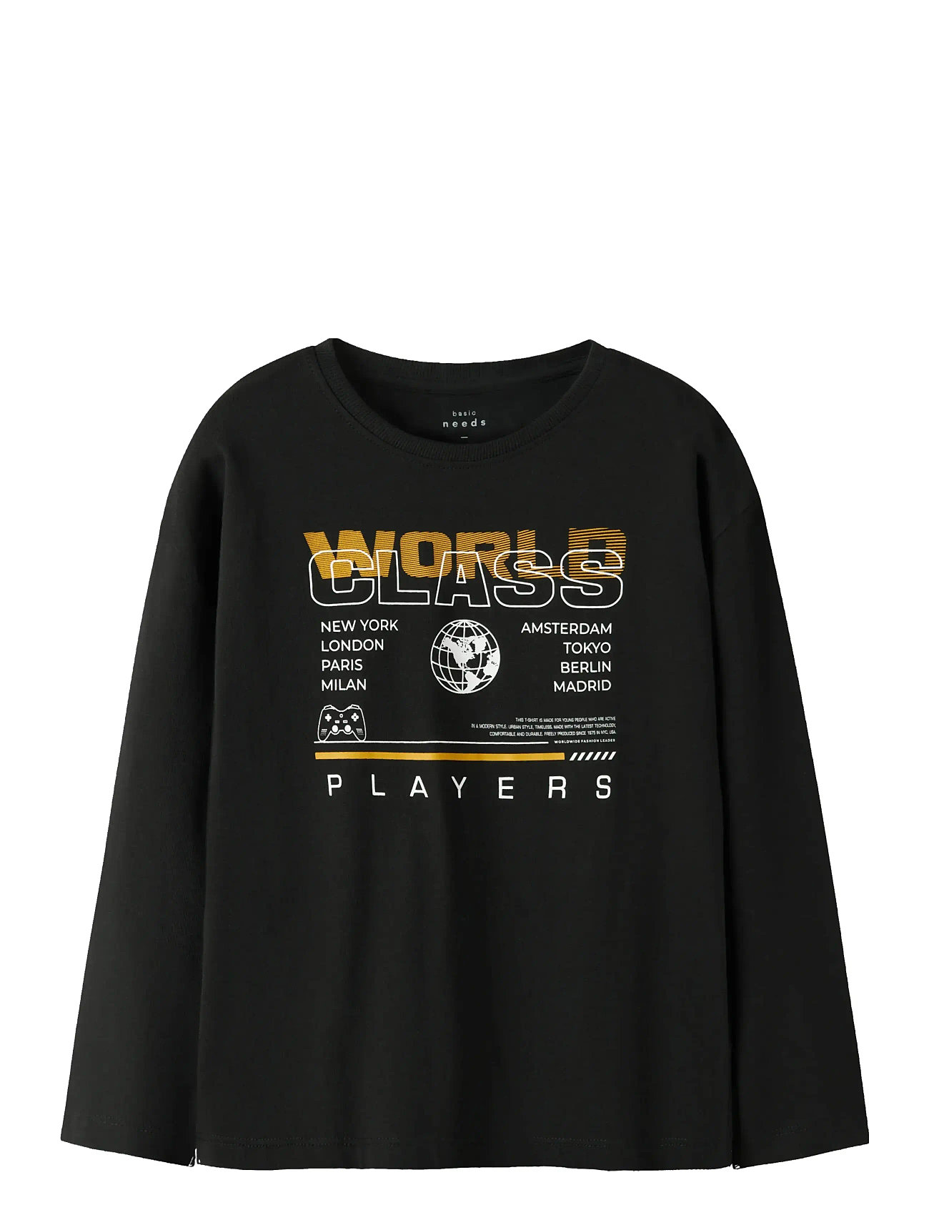 NAME IT Nkmvictor Ls Rlx Oberteil Schwarz - 122-128 - Kinder