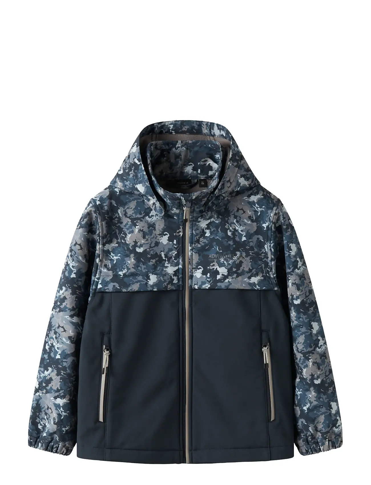 NAME IT Nkmalfa08 Softshell Jacke Block Aop Fo Navy - 128 - Kinder
