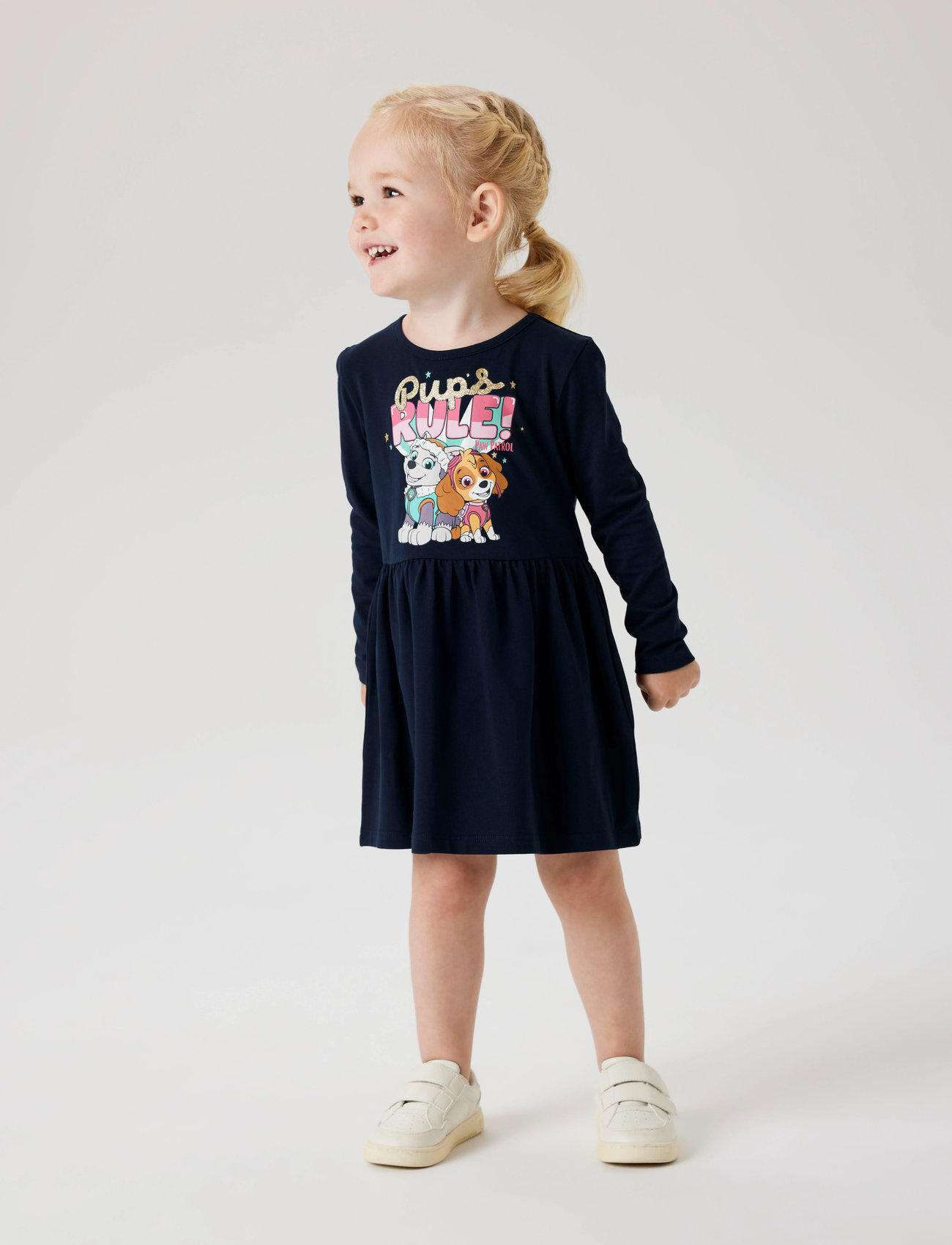 name it Nmfdyma Pawpatrol Ls Dress Noos Cplg, 122, Navy, Casual Dresses - Long-sleeved Dresses, Børn