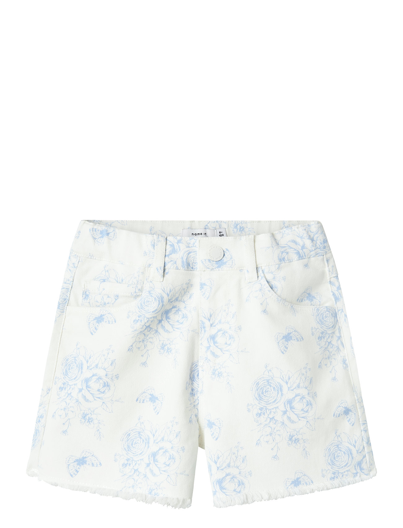 NAME IT Nkfrose Hw Mom Twill Shorts 6062-Yf F Weiß - 152 - Kinder