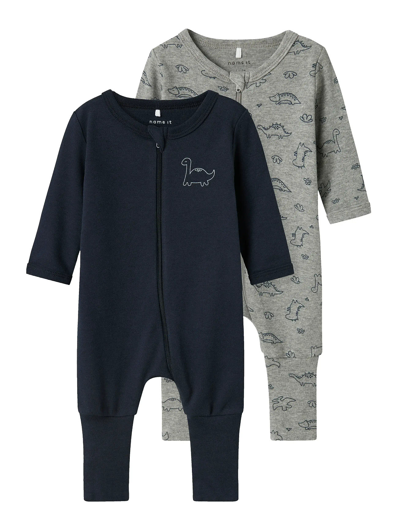 Nbmnightsuit 2P Zip Ff Grey Dino Noos Navy Name It