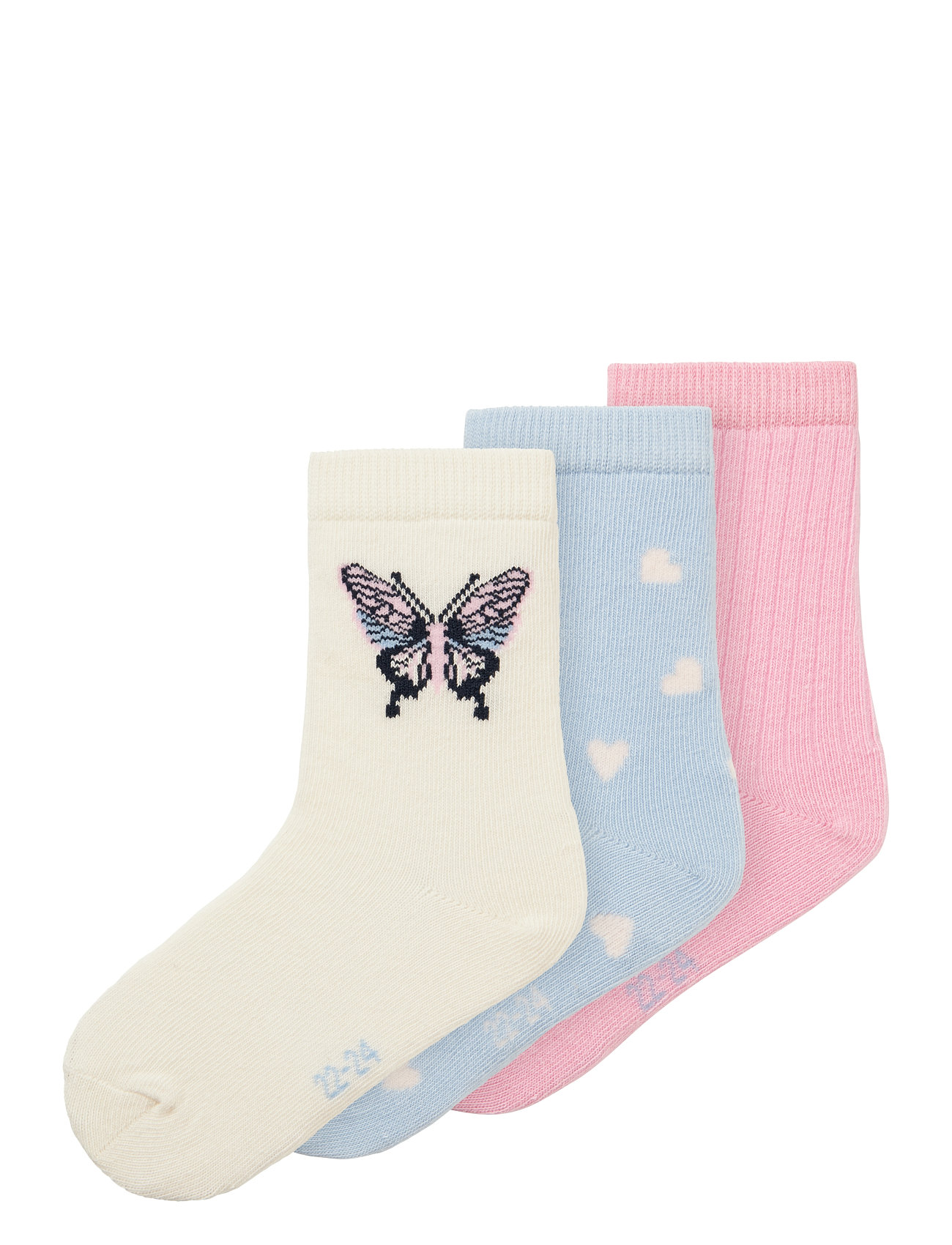 NAME IT Nmfdorthea 3P Socke Pink - 19-21 - Kinder