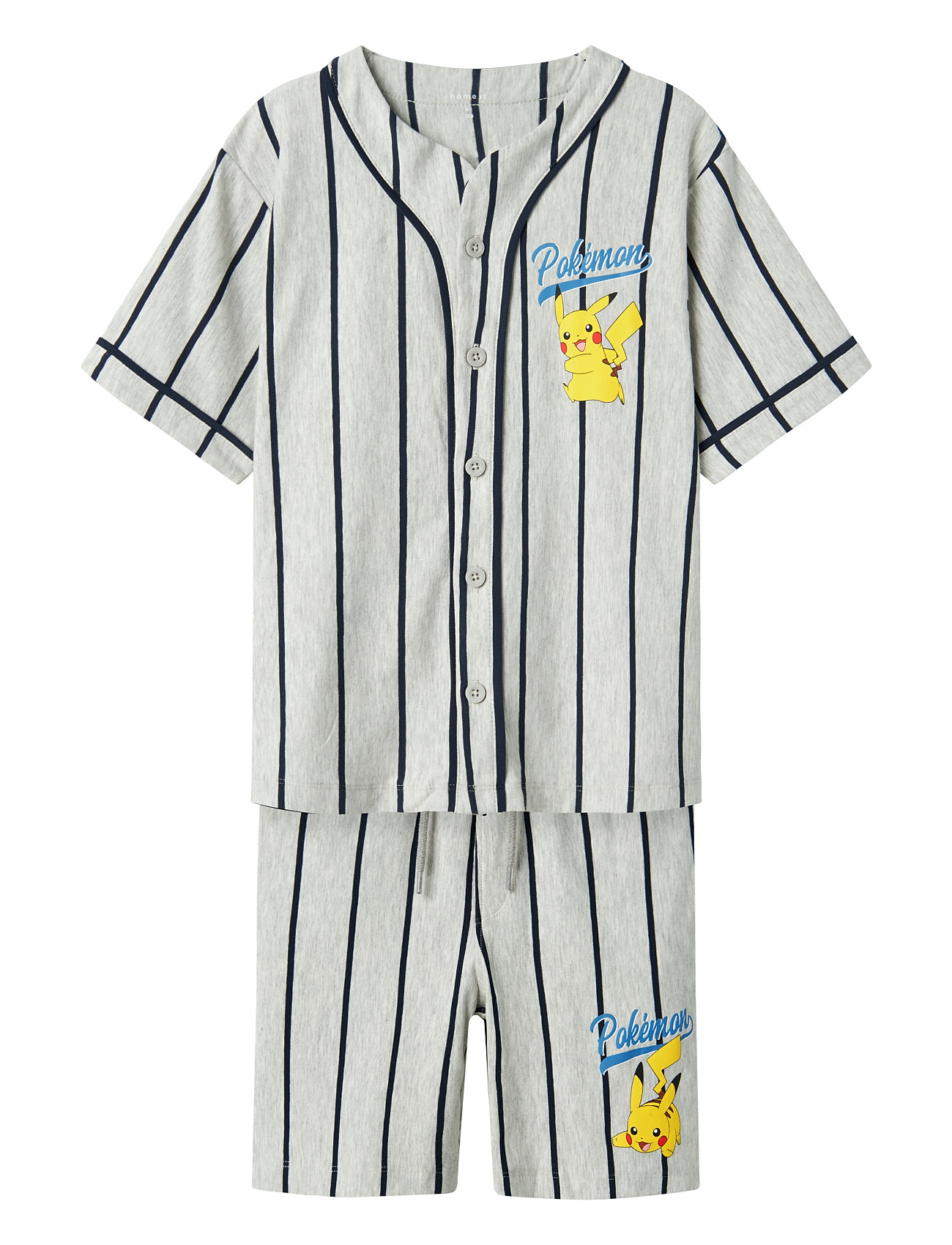 NAME IT Nkmmaska Pokemon Nreg Shortsset Sky Grau - 140