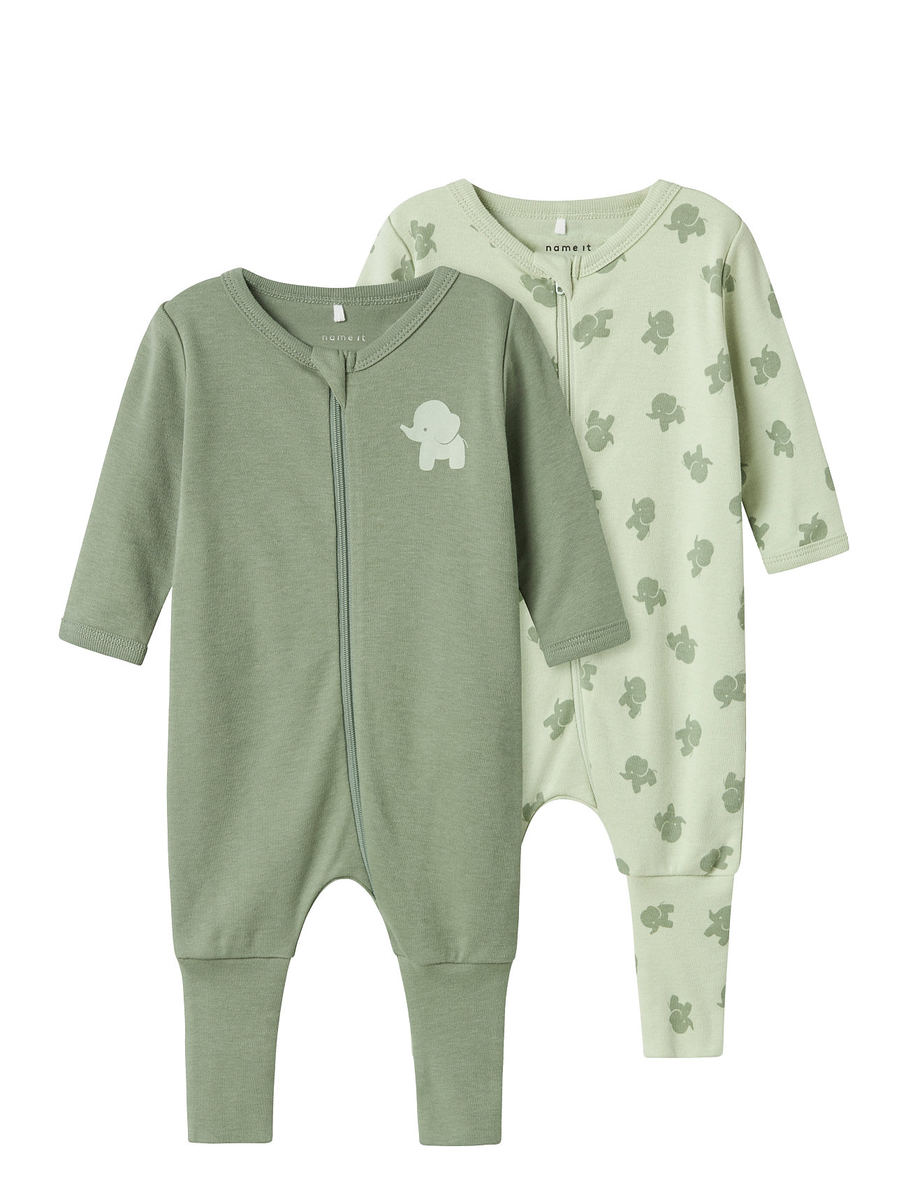 Nbmnightsuit 2P Zip Ff Sea Elephant Noos Green Name It