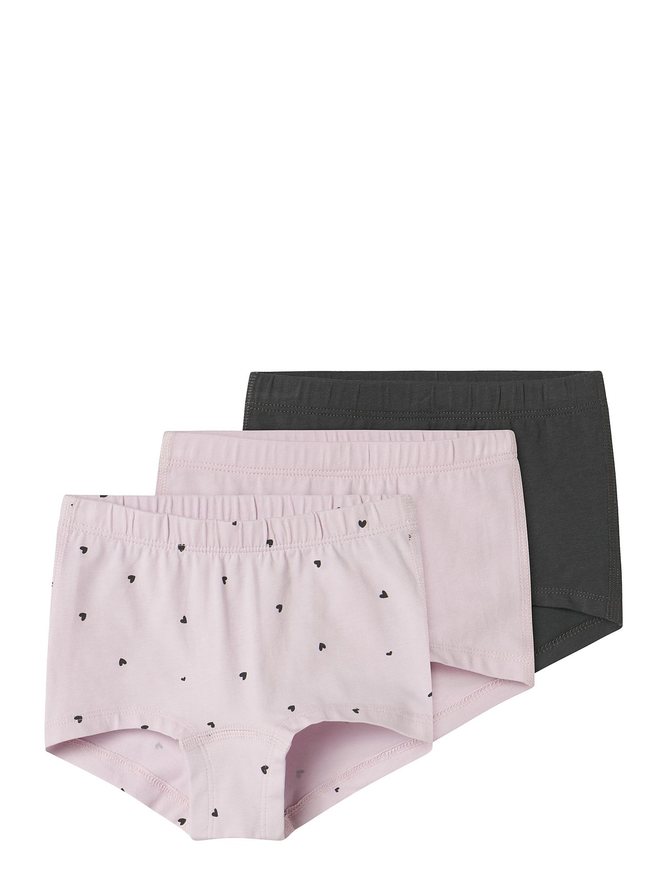 name it Nmftights 3P Winsome Hearts Noos, 98, Pink, Undertøj > Trusser, Børn