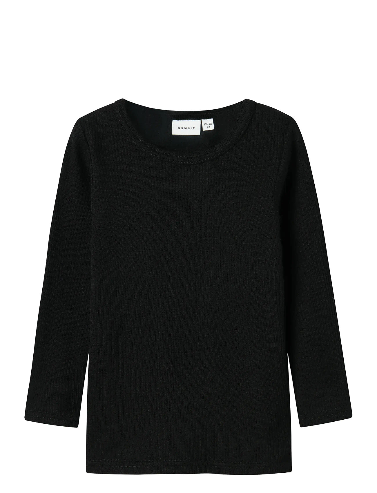 NAME IT Nmnwax Wolle Rib Ls Oberteil Noos Schwarz - 110 - Kinder