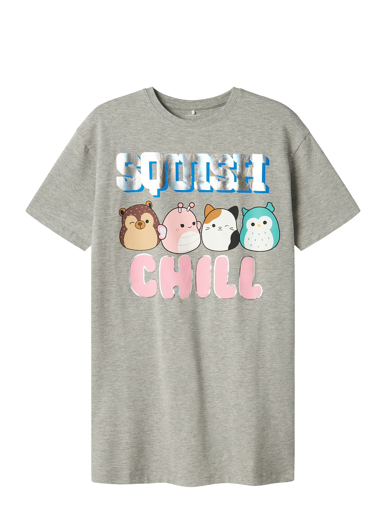 Nkfobiana Squish Ss Rlx Nightgown Bfu Grey Name It