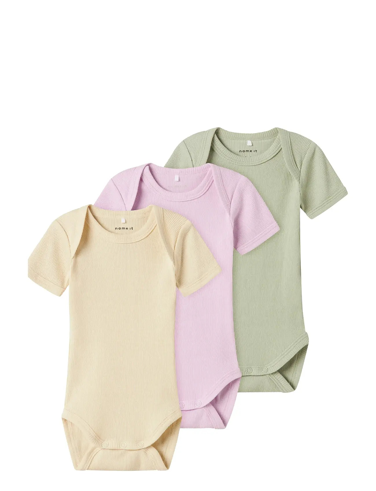 Nbnbody 3P Ss Solid Rib Noos Yellow Name It