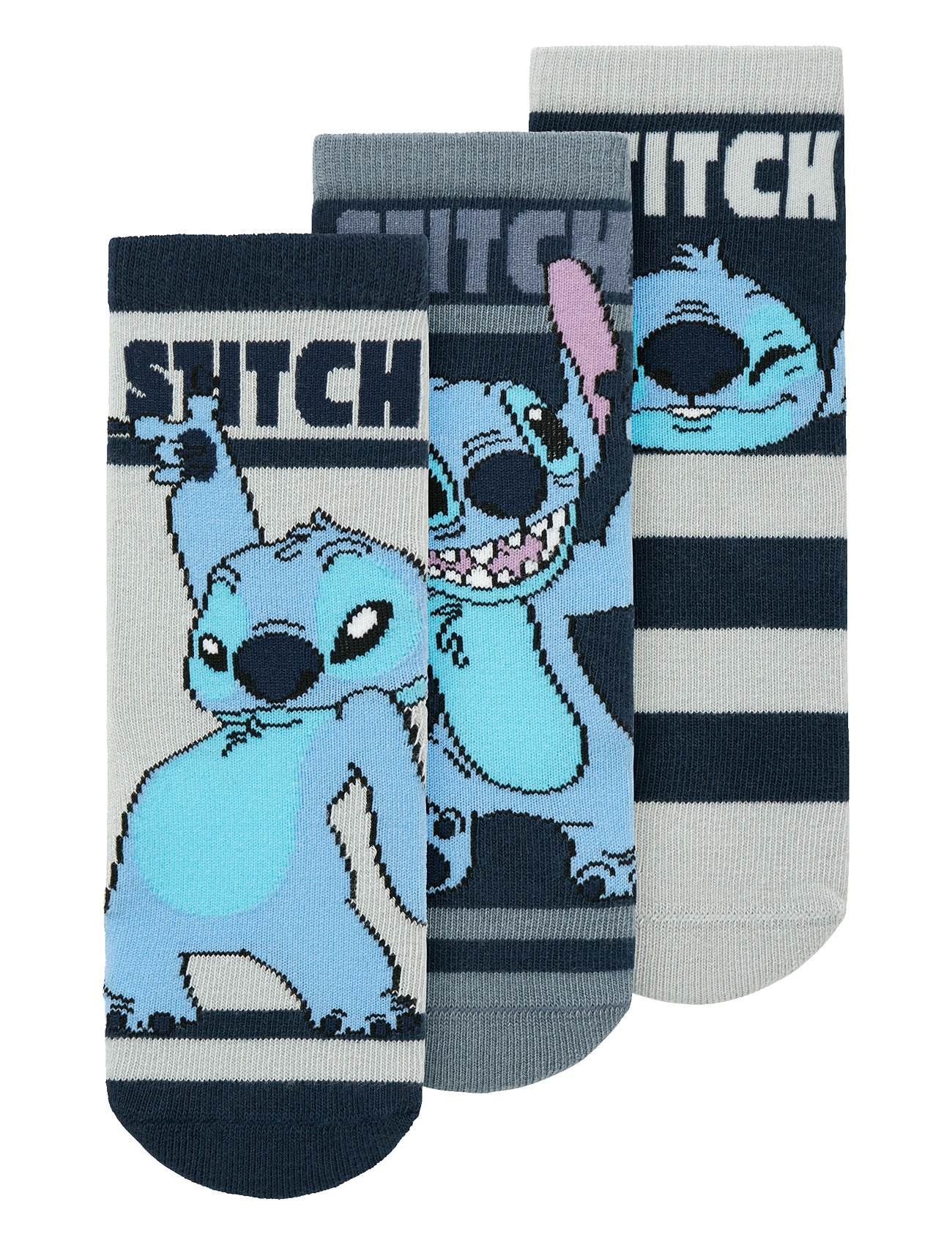 NAME IT Nmmahan Stitch 3P Socke Wdi Navy - 22-24 - Kinder