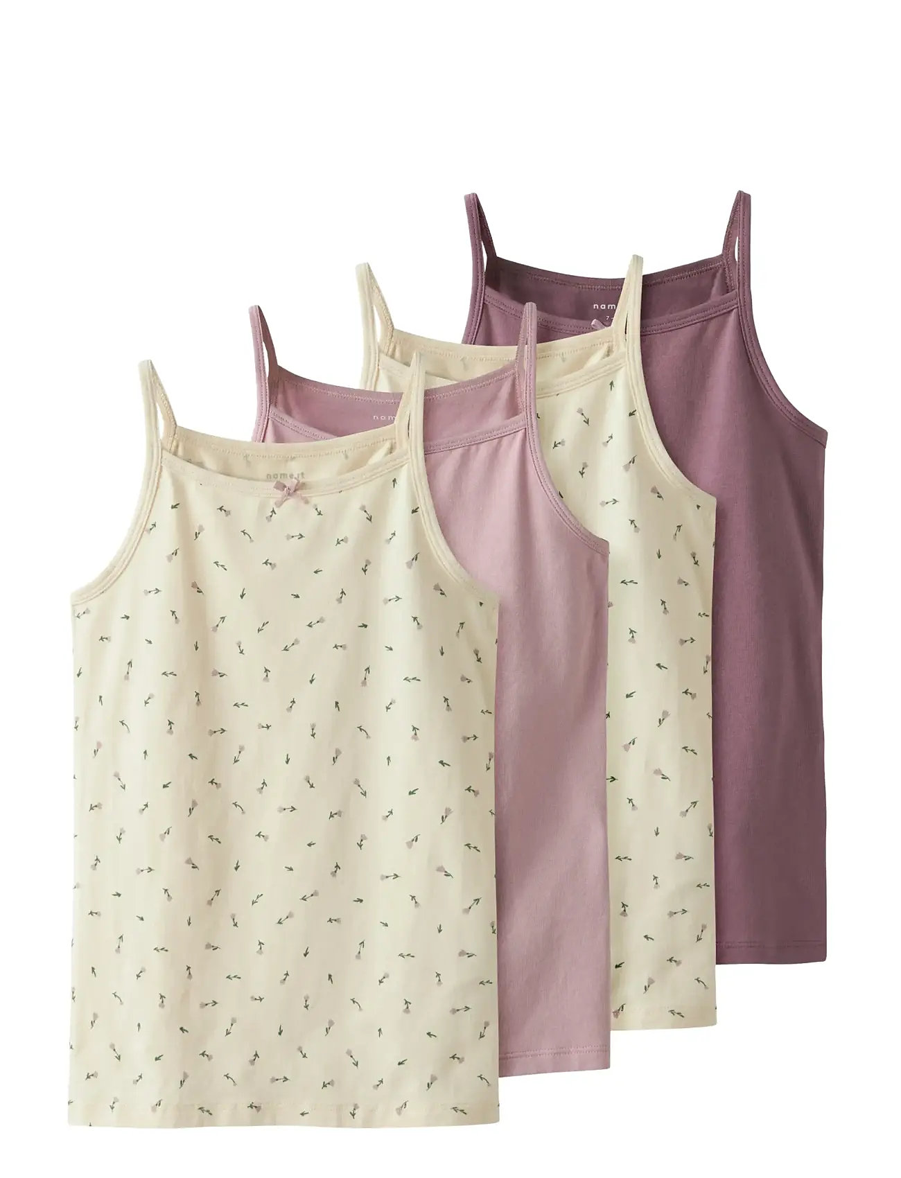 NAME IT Nkfstrap Oberteil 4P Aop Noos Pink - 122-128 - Kinder