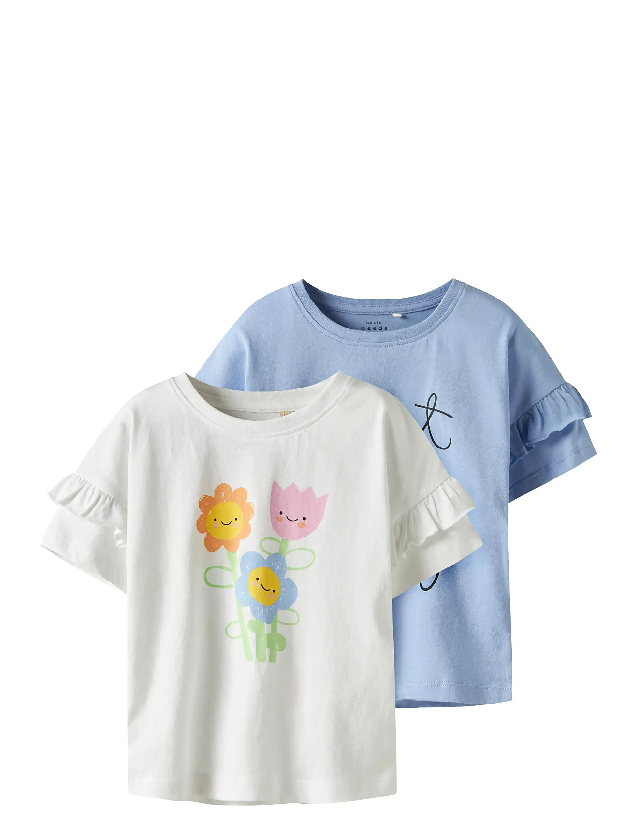 NAME IT Nmfvilena 2P Ss Rlx Oberteil Weiß - 104 - Kinder