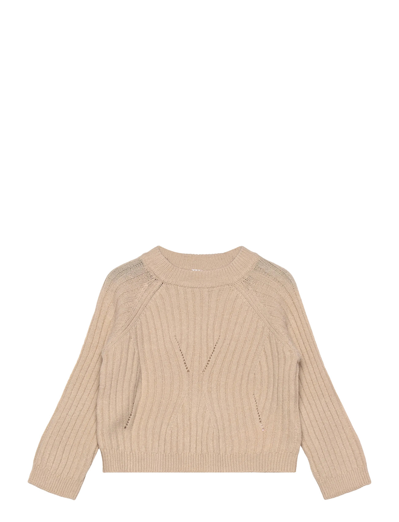 name it Nmfrikine Ls Short Knit Pullover Pb, 116, Beige, Strik > Pullovere, Børn